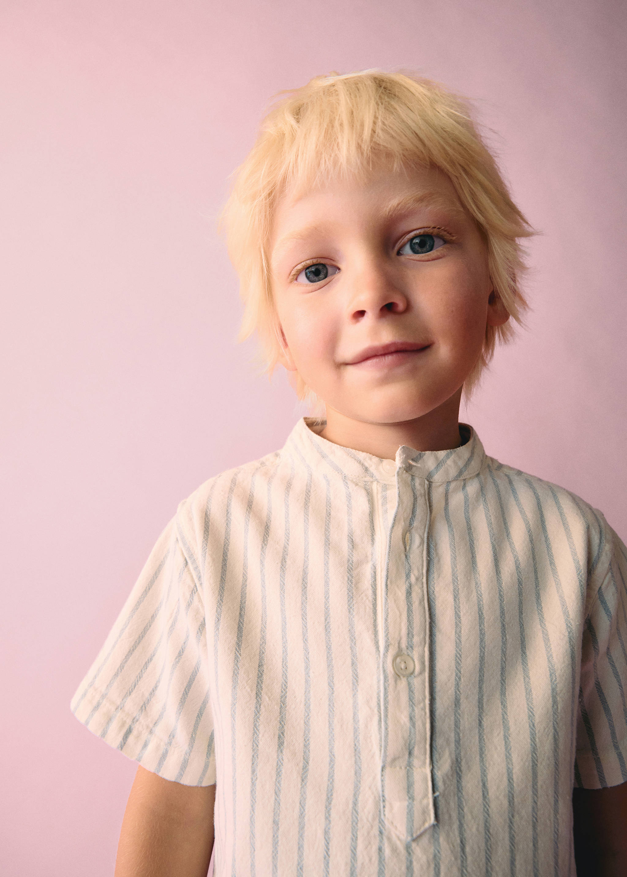 Striped Mao collar shirt - Details of the article 7