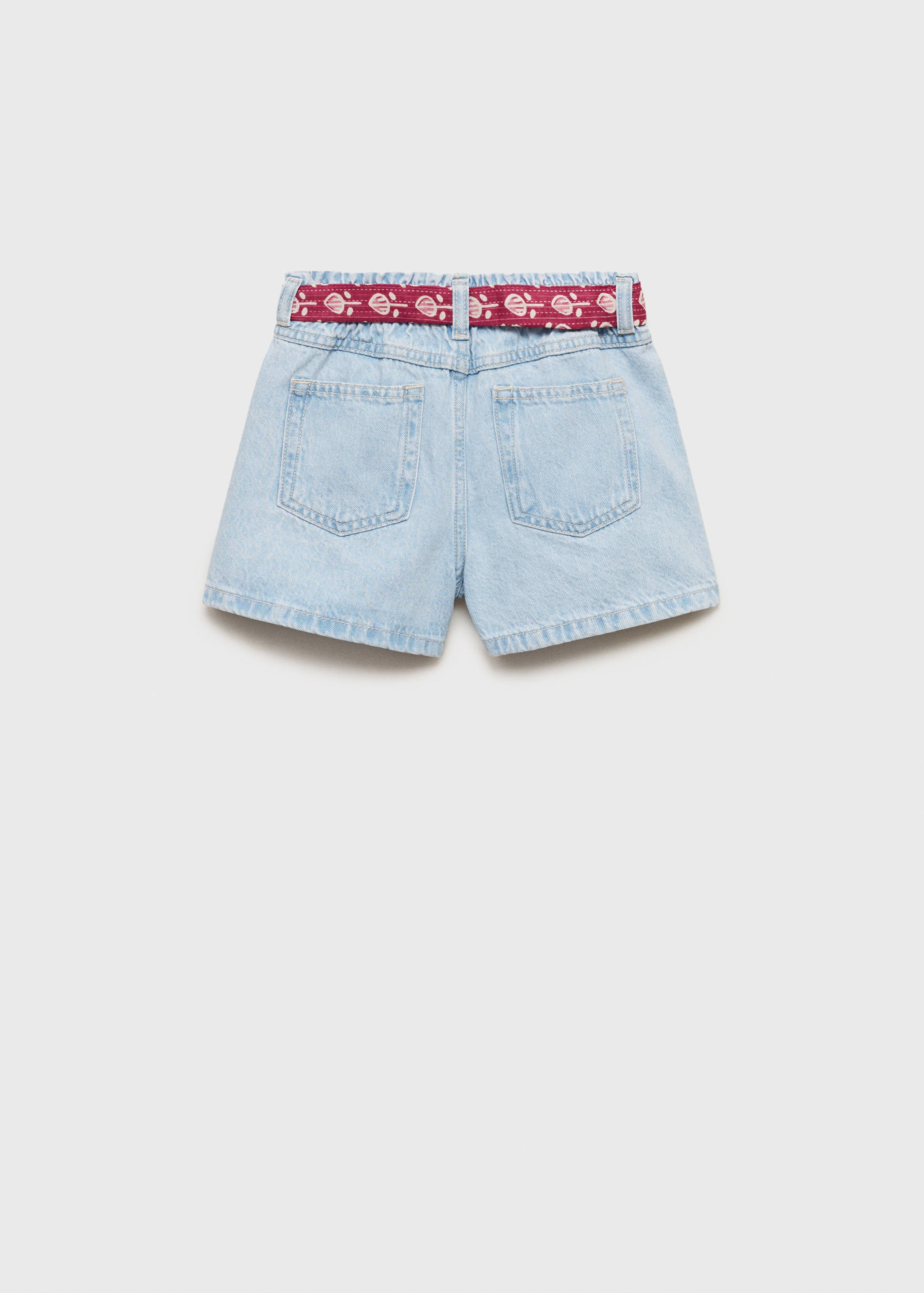 Denim shorts with bow - Reverse of the article