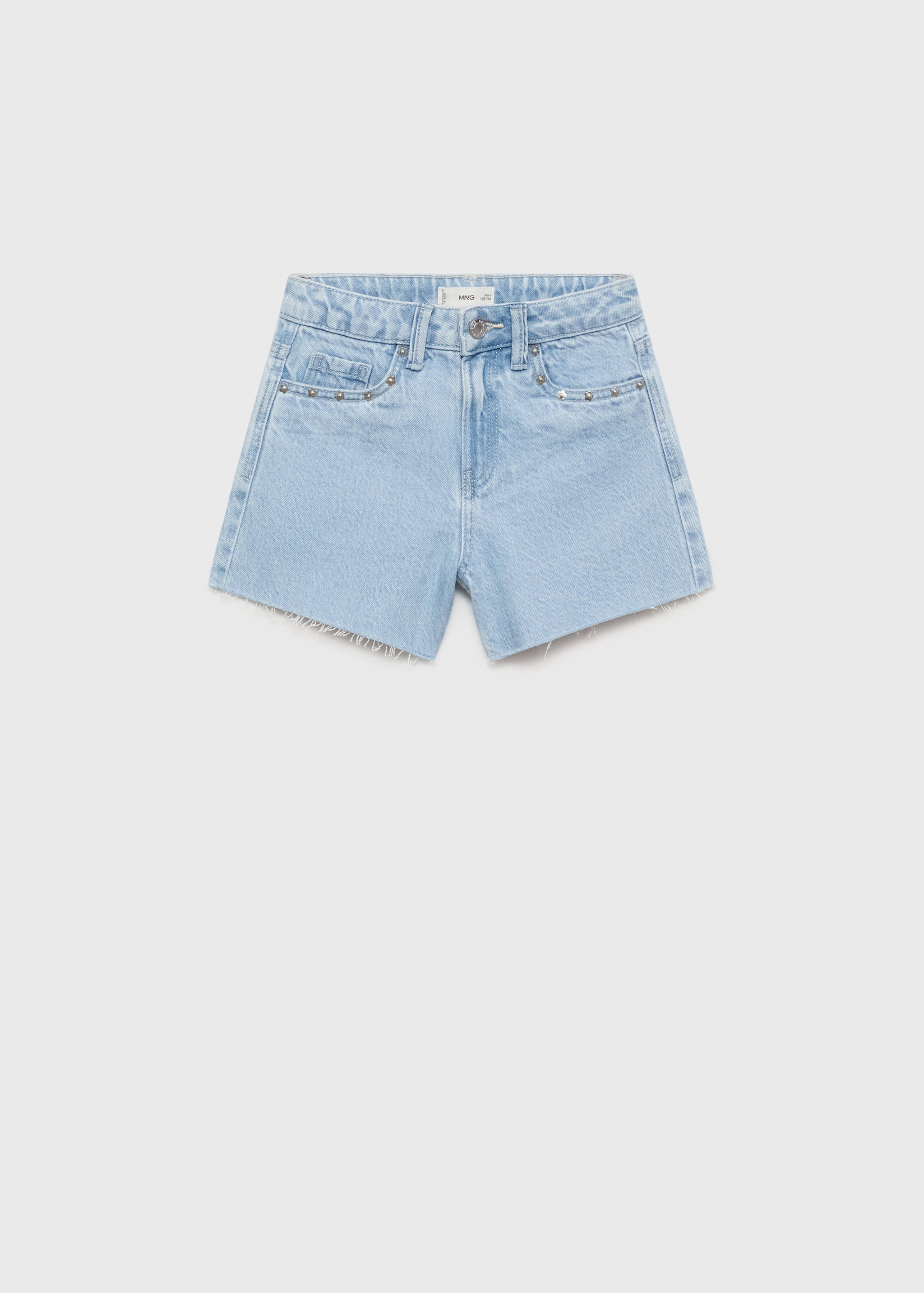 Studded denim shorts - Article without model
