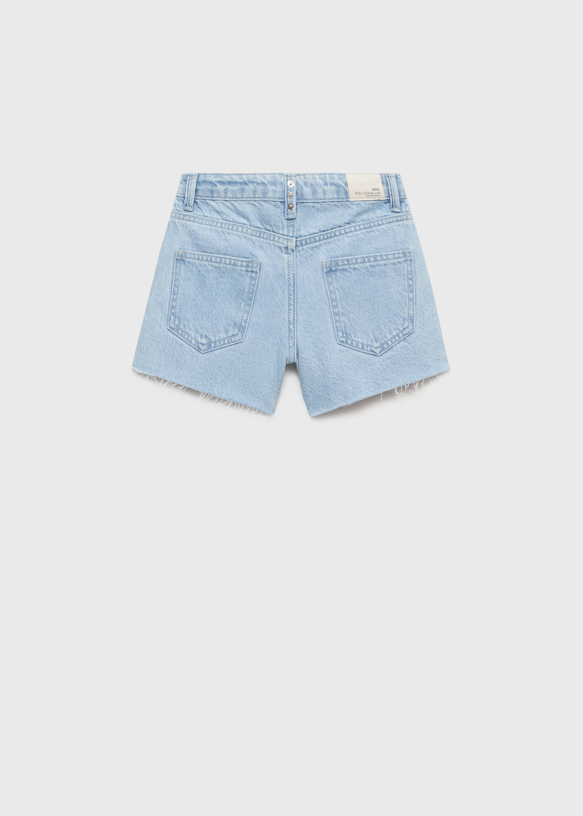 Studded denim shorts - Reverse of the article