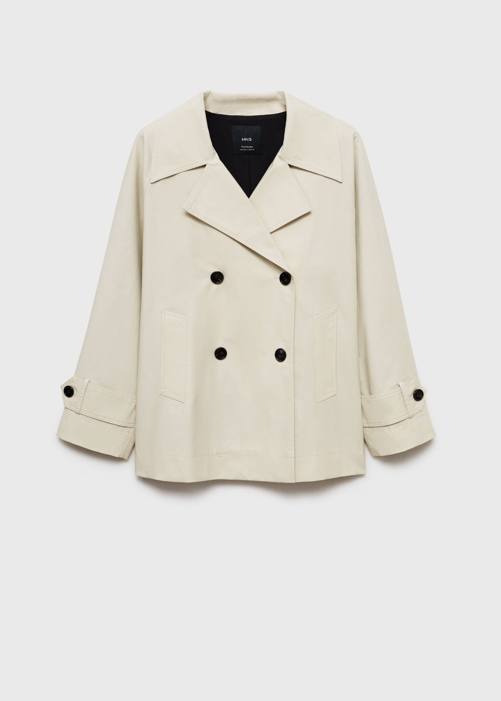Short double-breasted trench coat - Article without model