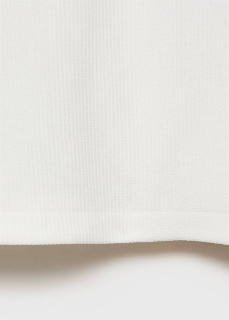 Ribbed cotton polo shirt — Off White