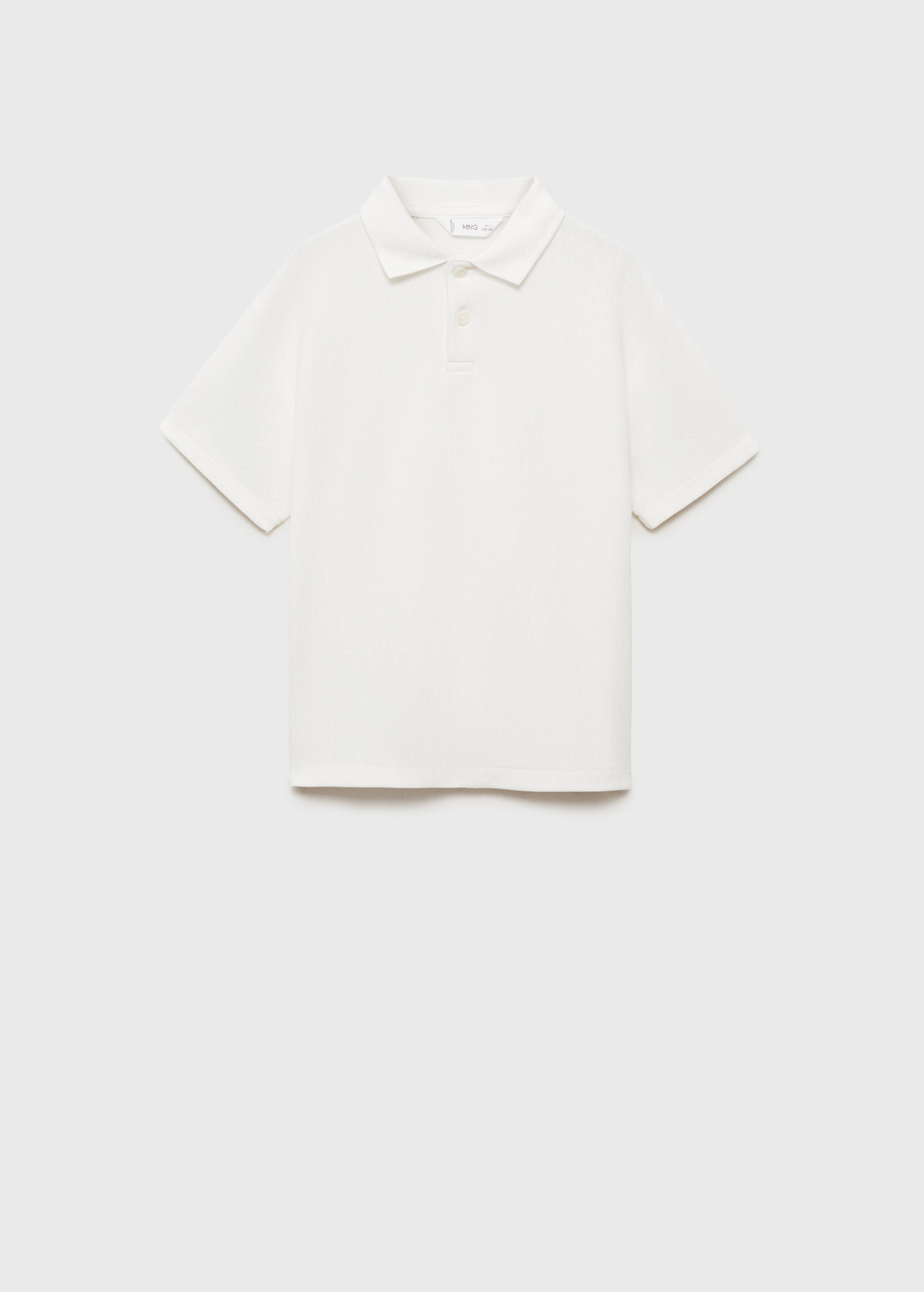 Ribbed cotton polo shirt - Article without model