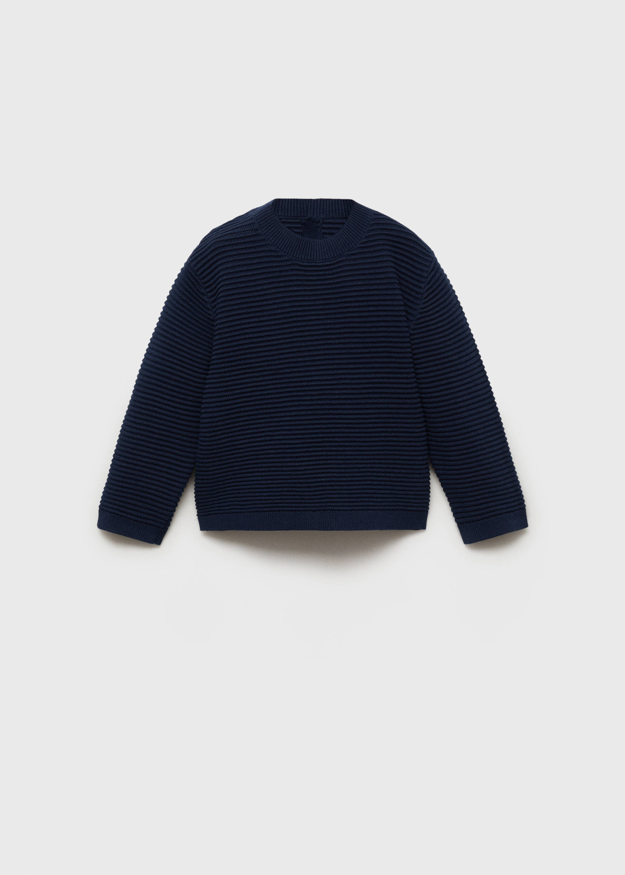 Cotton-knitted embossed sweater - Article without model