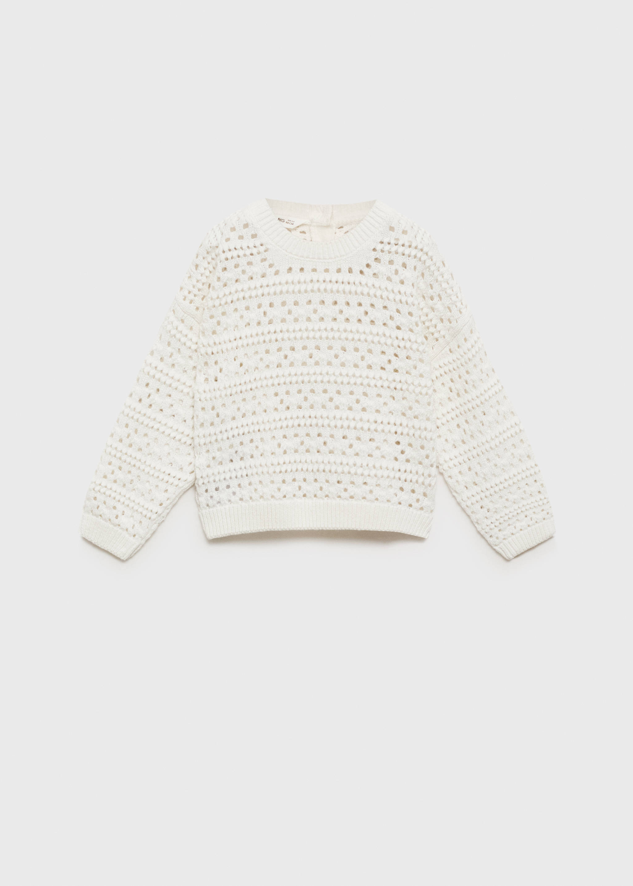 Cotton sweater with lace accents - Article without model