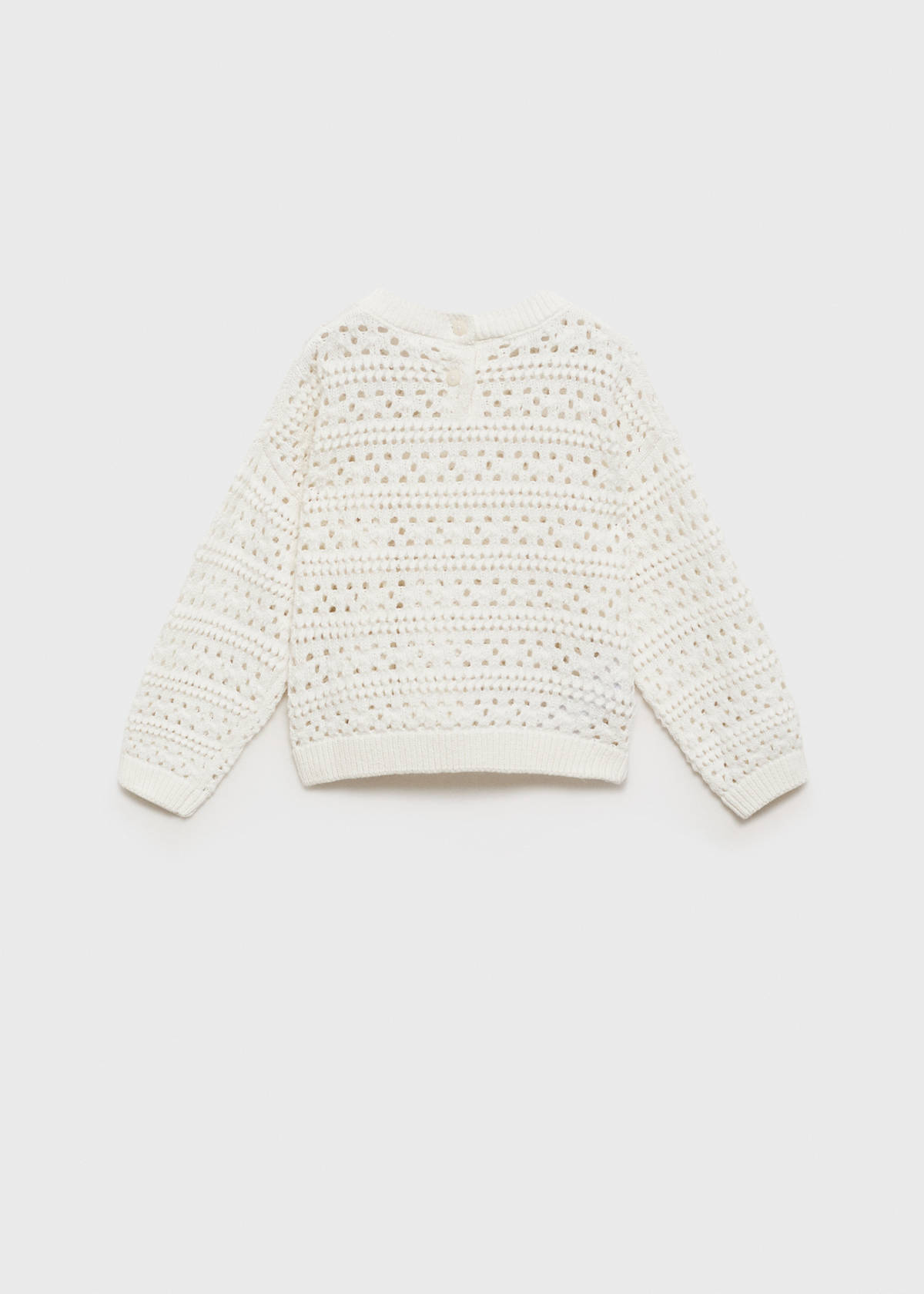 Openwork cotton sweater — White