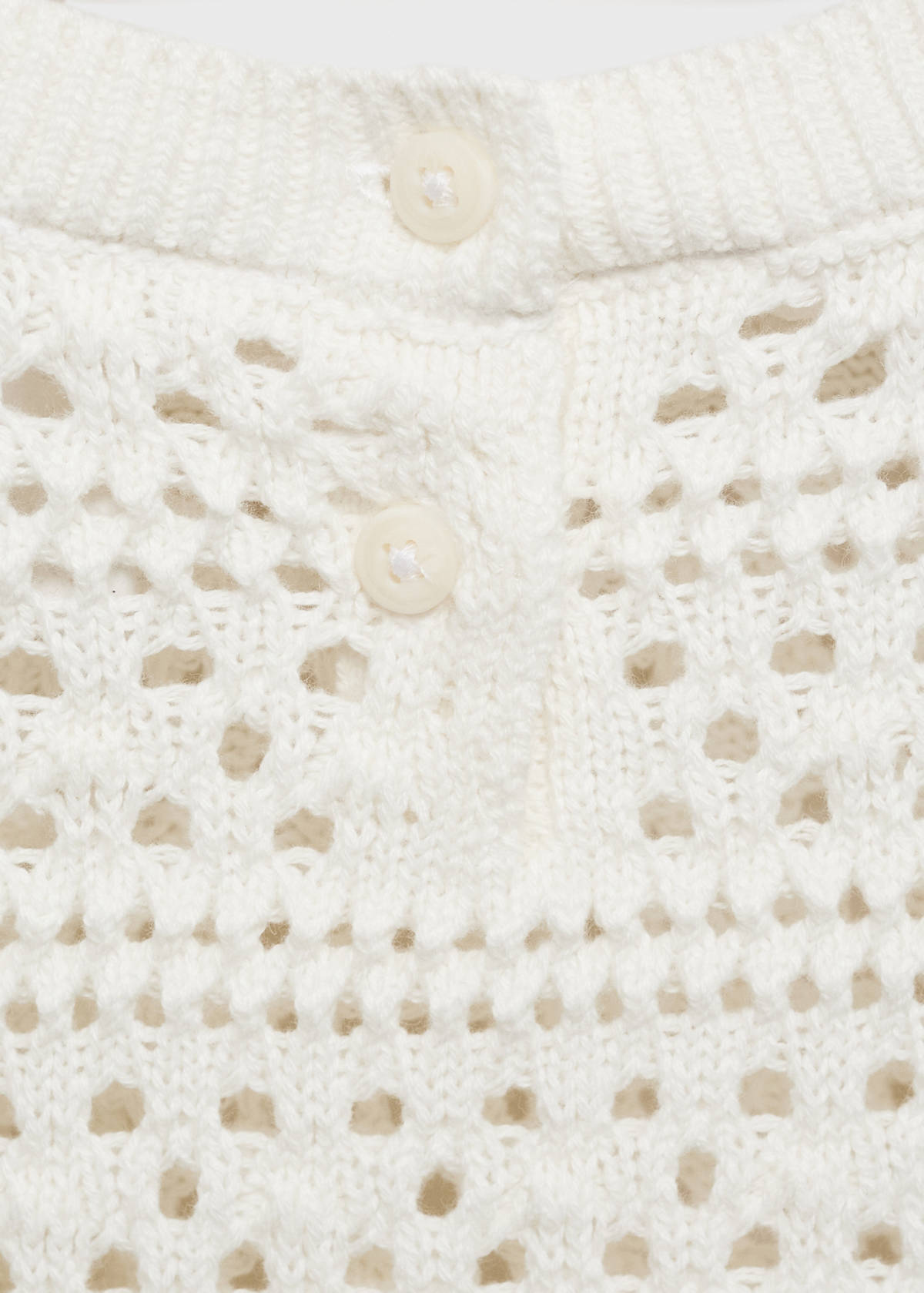 Openwork cotton sweater — White