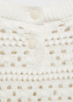 Openwork cotton sweater — White 5