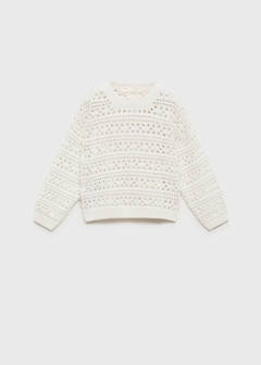 Openwork cotton sweater — White 2