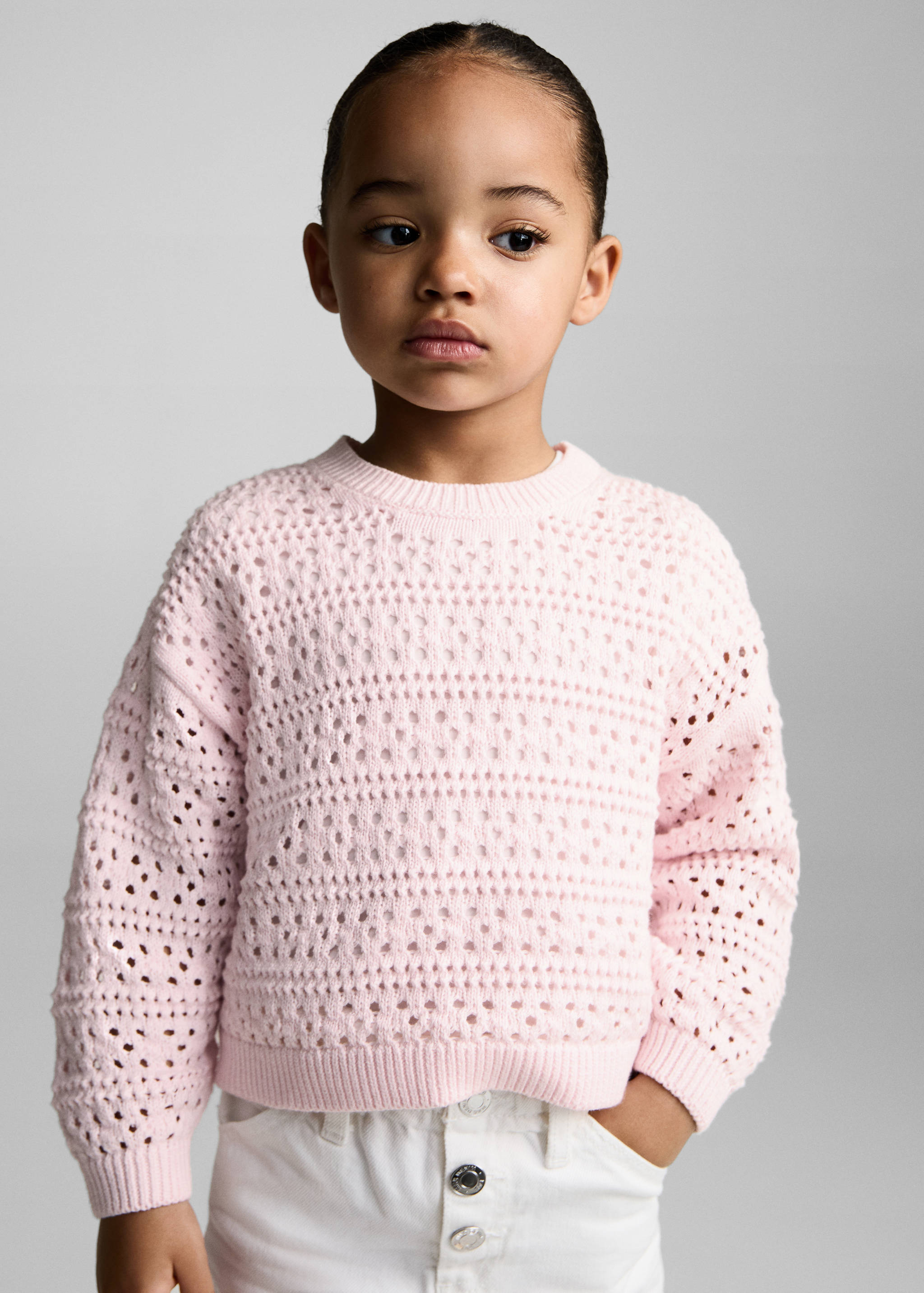 Camisola rendada de algodão - Plano médio