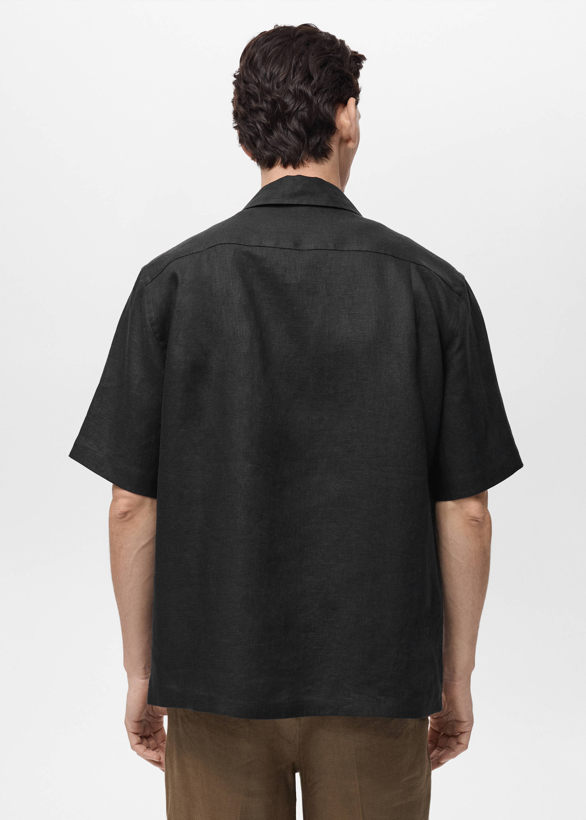 100% linen short sleeve shirt - Reverse of the article