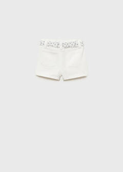 Denim shorts with belt — White 5