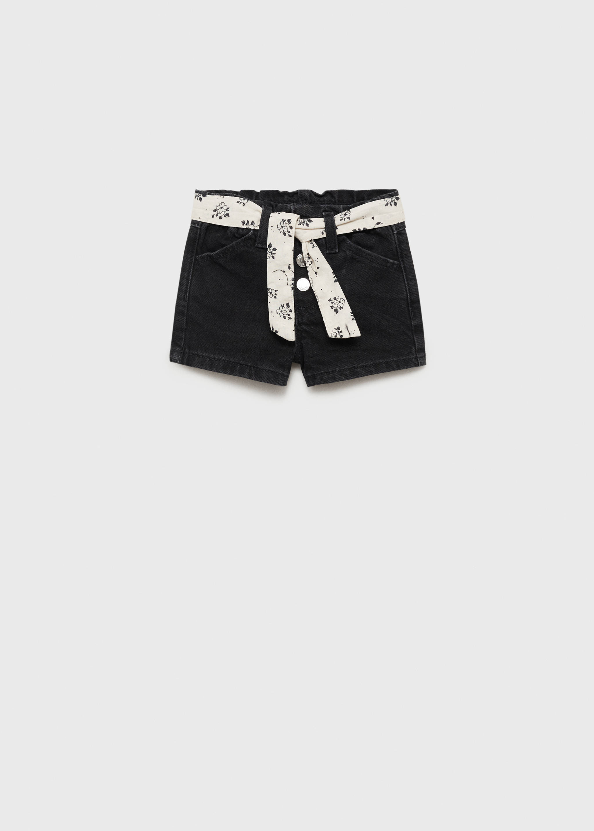 Denimshorts med belte - Artikkel uten modell