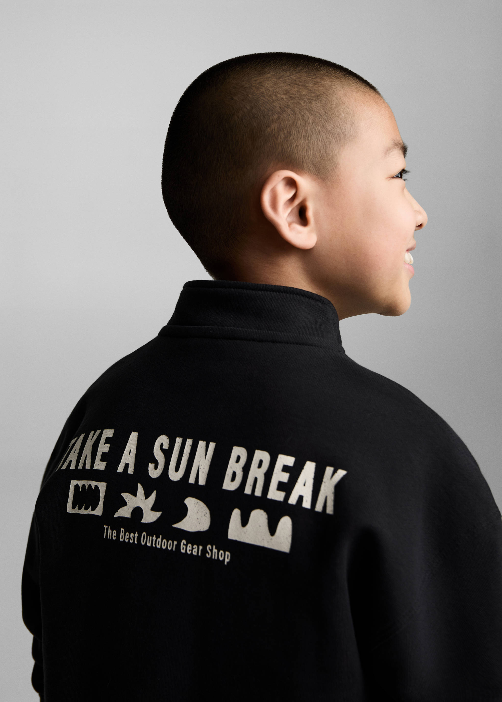 Світшот на блискавці з високим коміром - Зворотна сторона товару