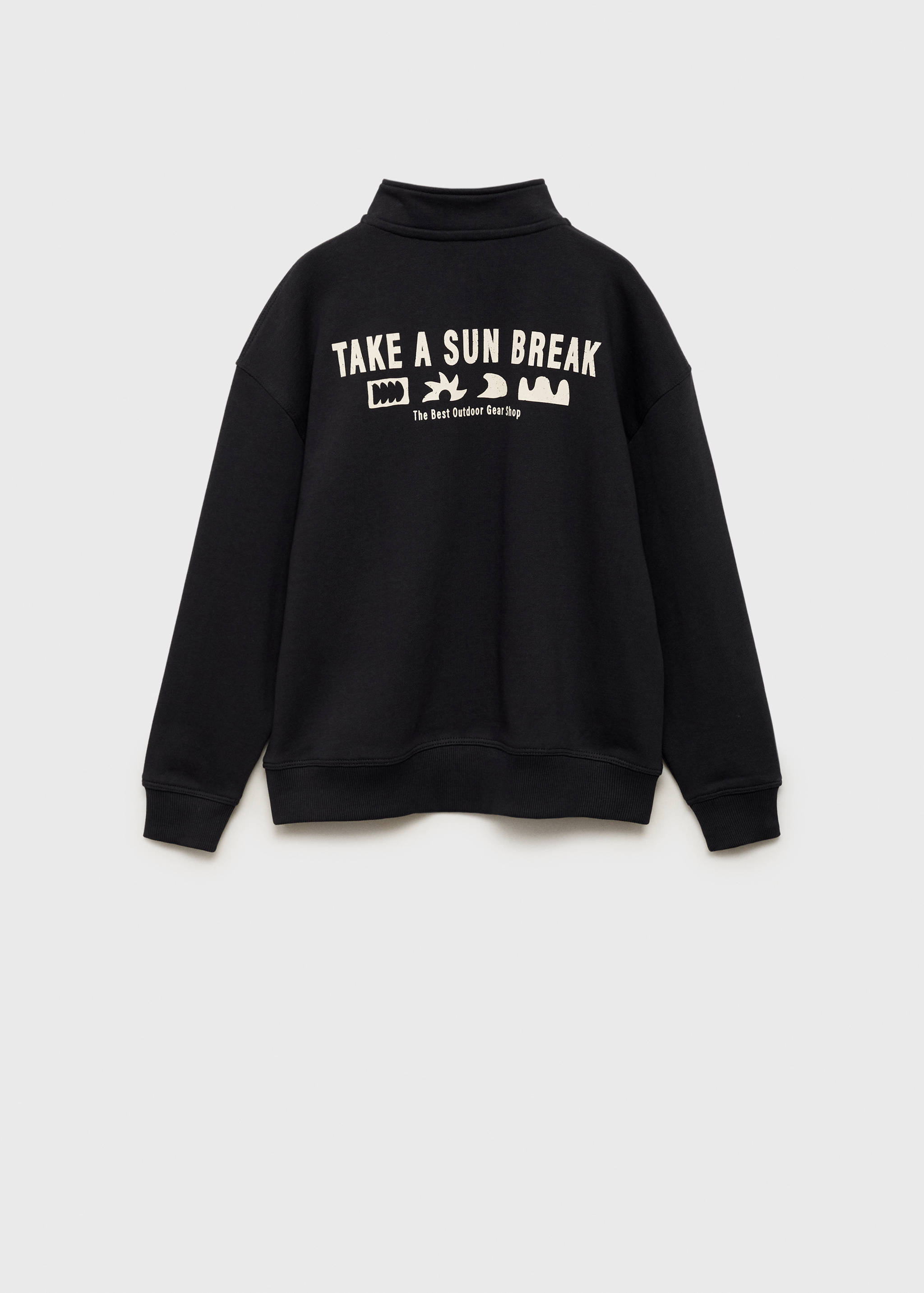 سويت شيرت بياقة مدورة بسحاب - الجهة الخلفية للمنتج