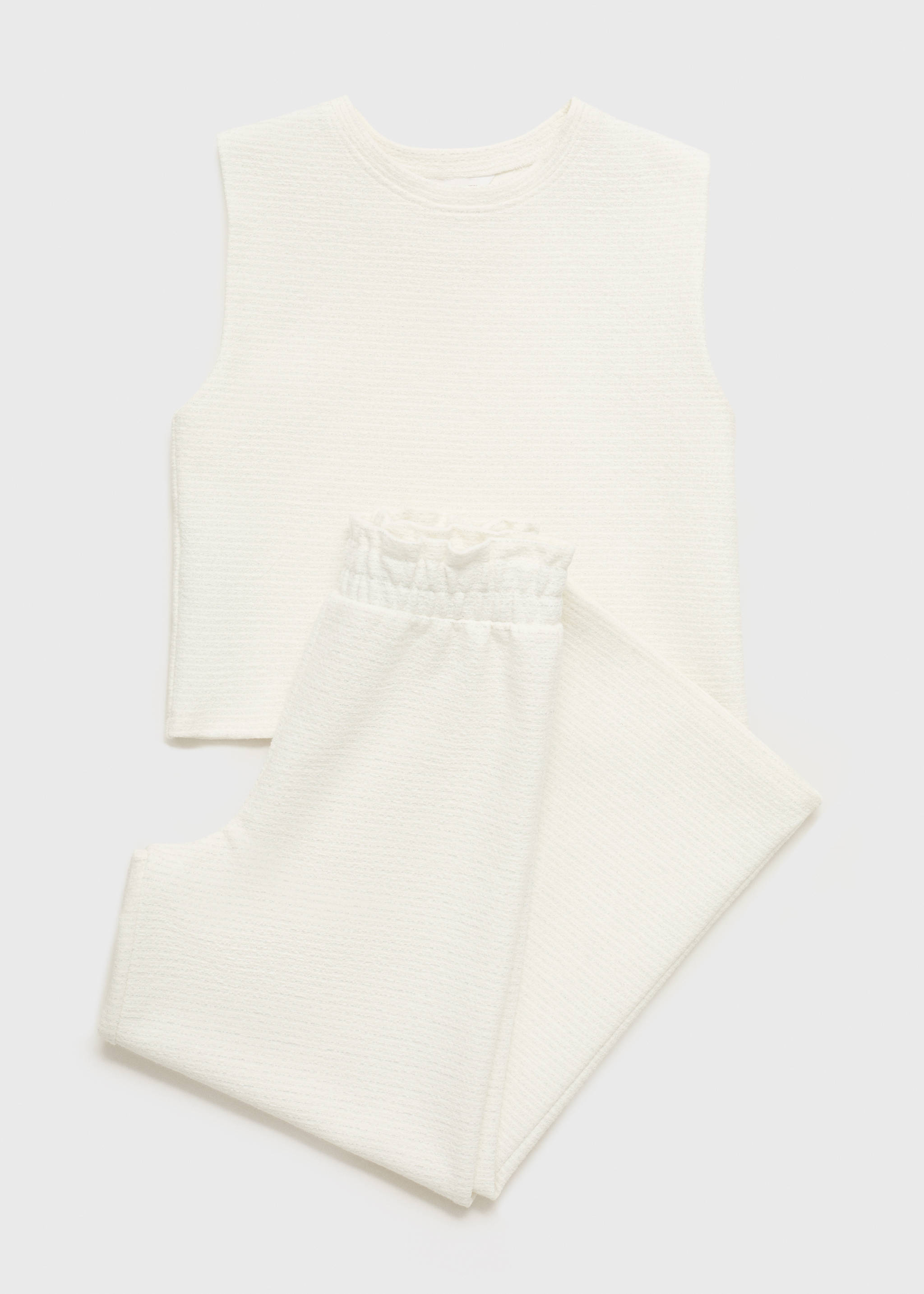 纹理棉质T恤 - null