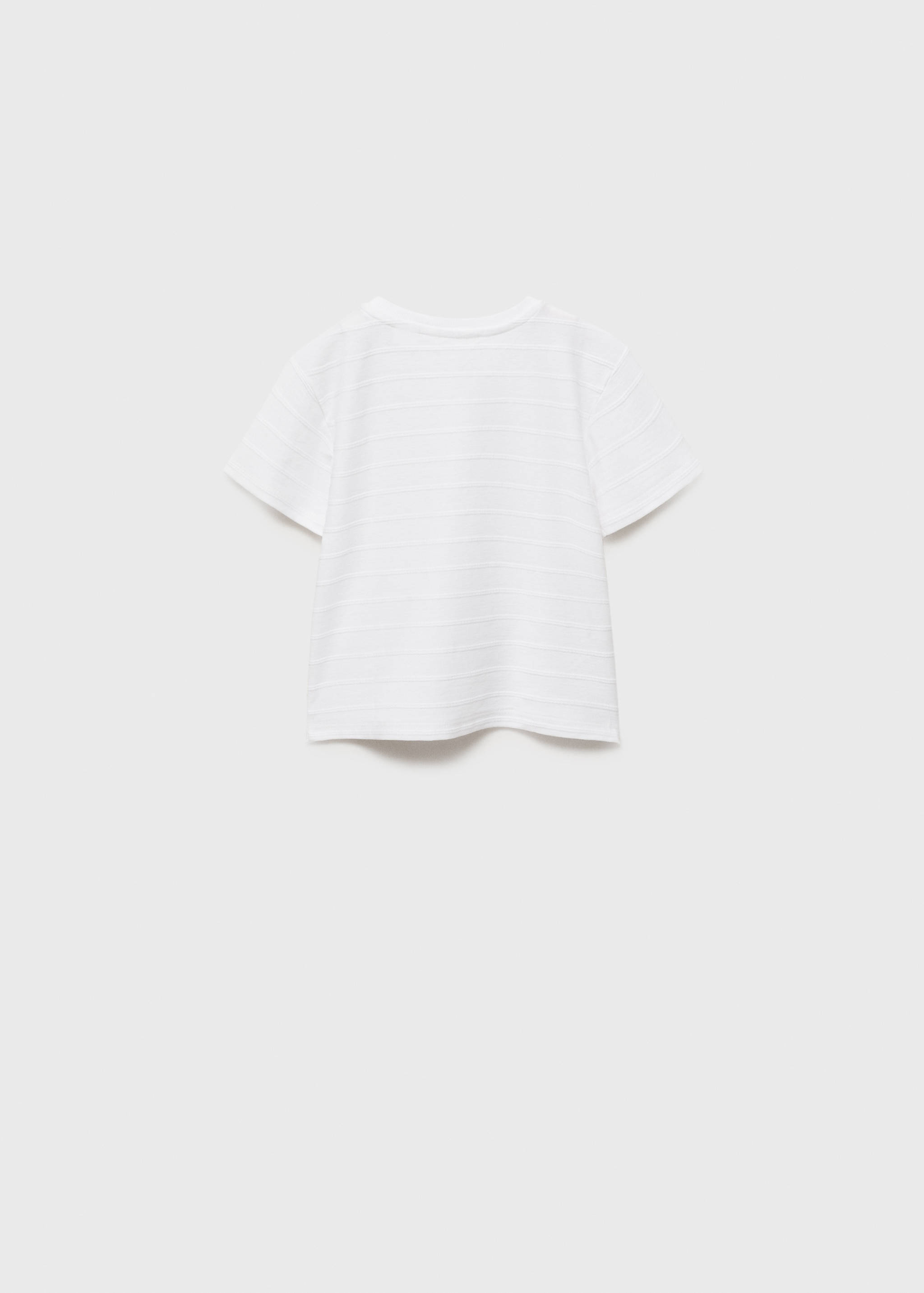 Embossed striped cotton T-shirt - Reverse of the article