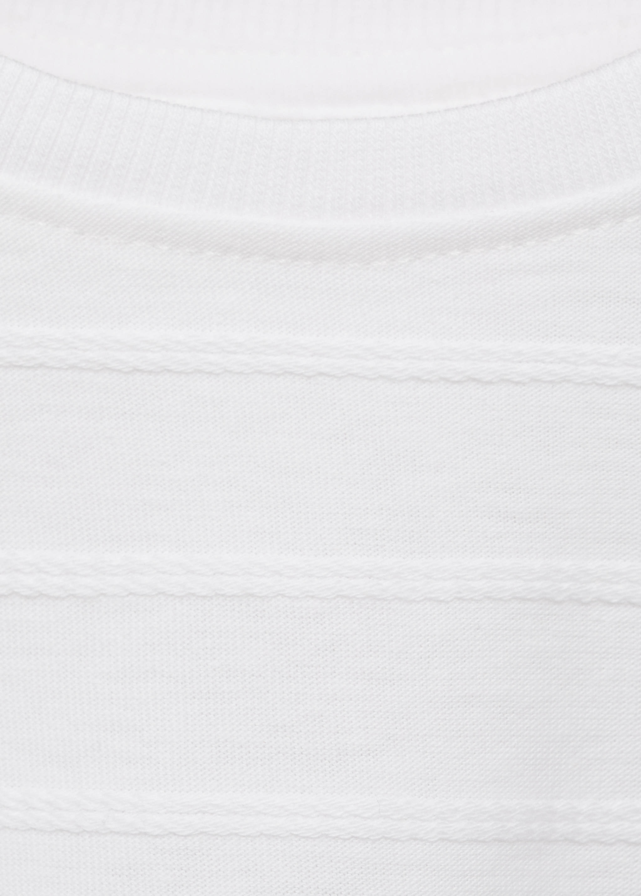 Embossed striped cotton T-shirt - Details of the article 8
