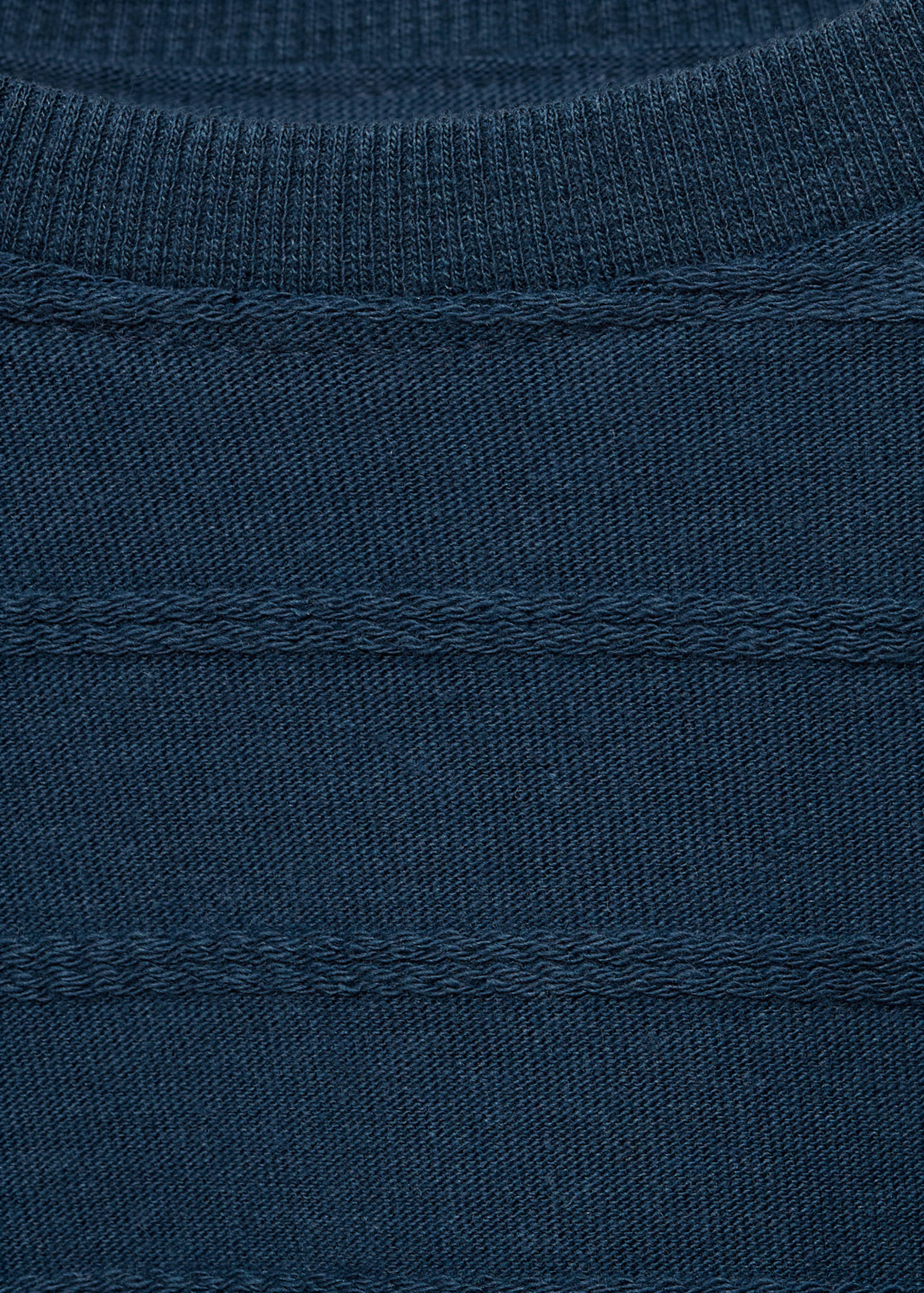 T-shirt algodão riscas relevo - Pormenor do artigo 0