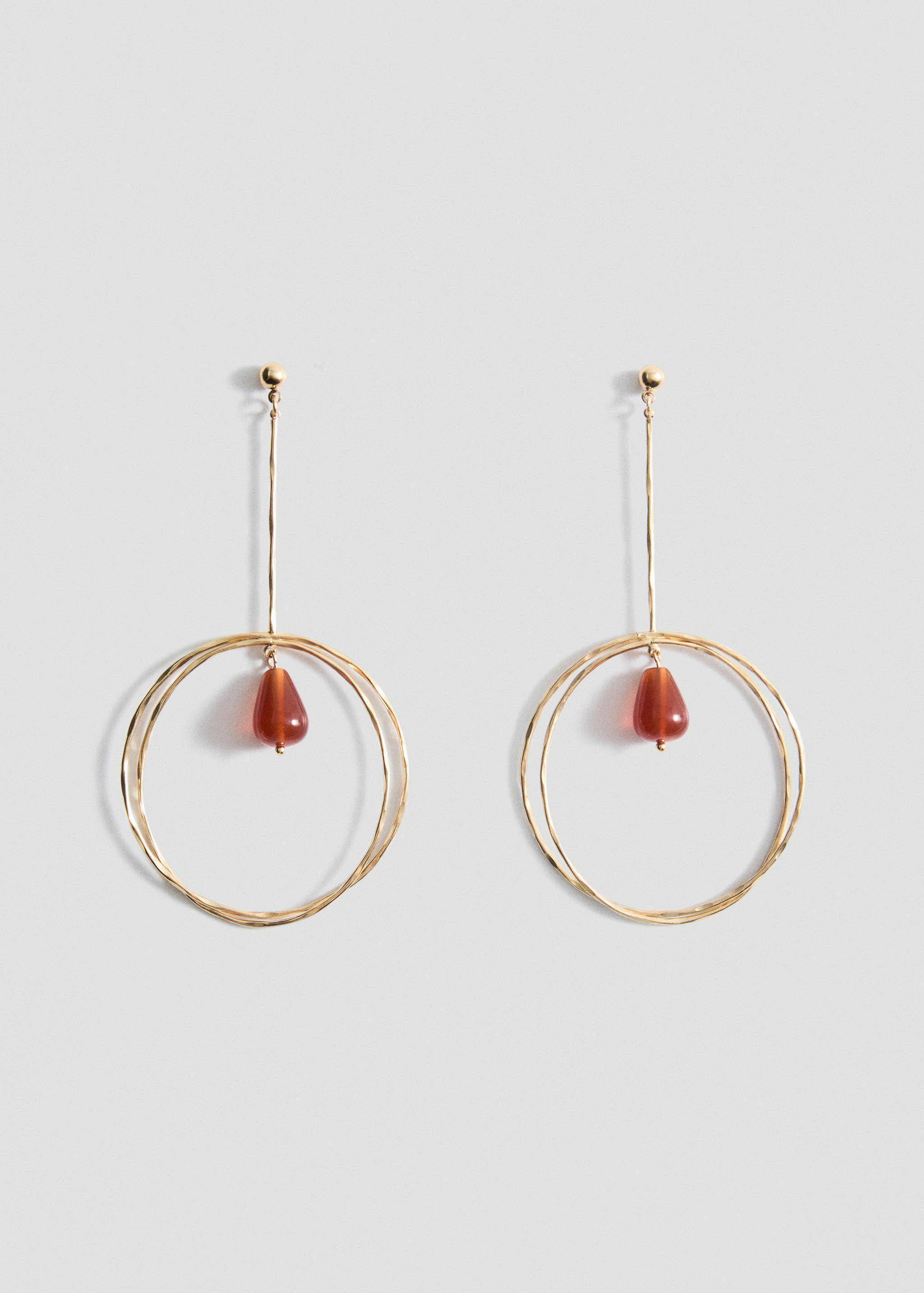 أقراط حلقية بكرة متدلية - منتج دون نموذج