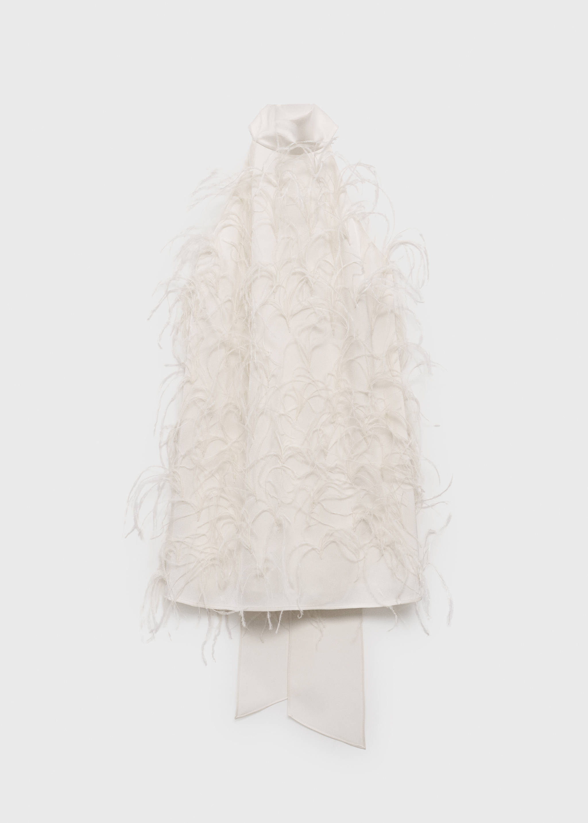 Halter dress with feather decoration - Article without model