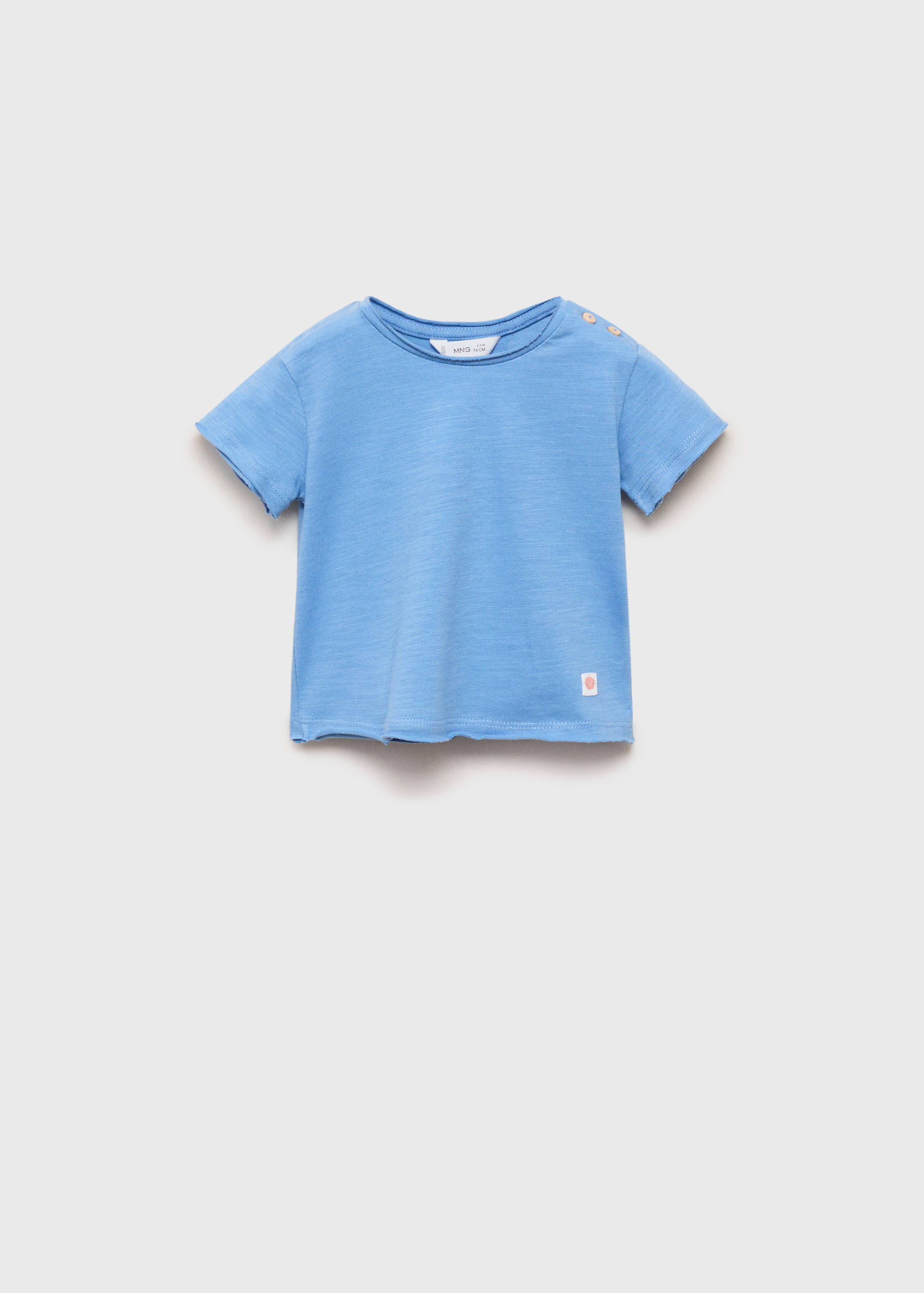 Buttoned cotton T-shirt - Article without model