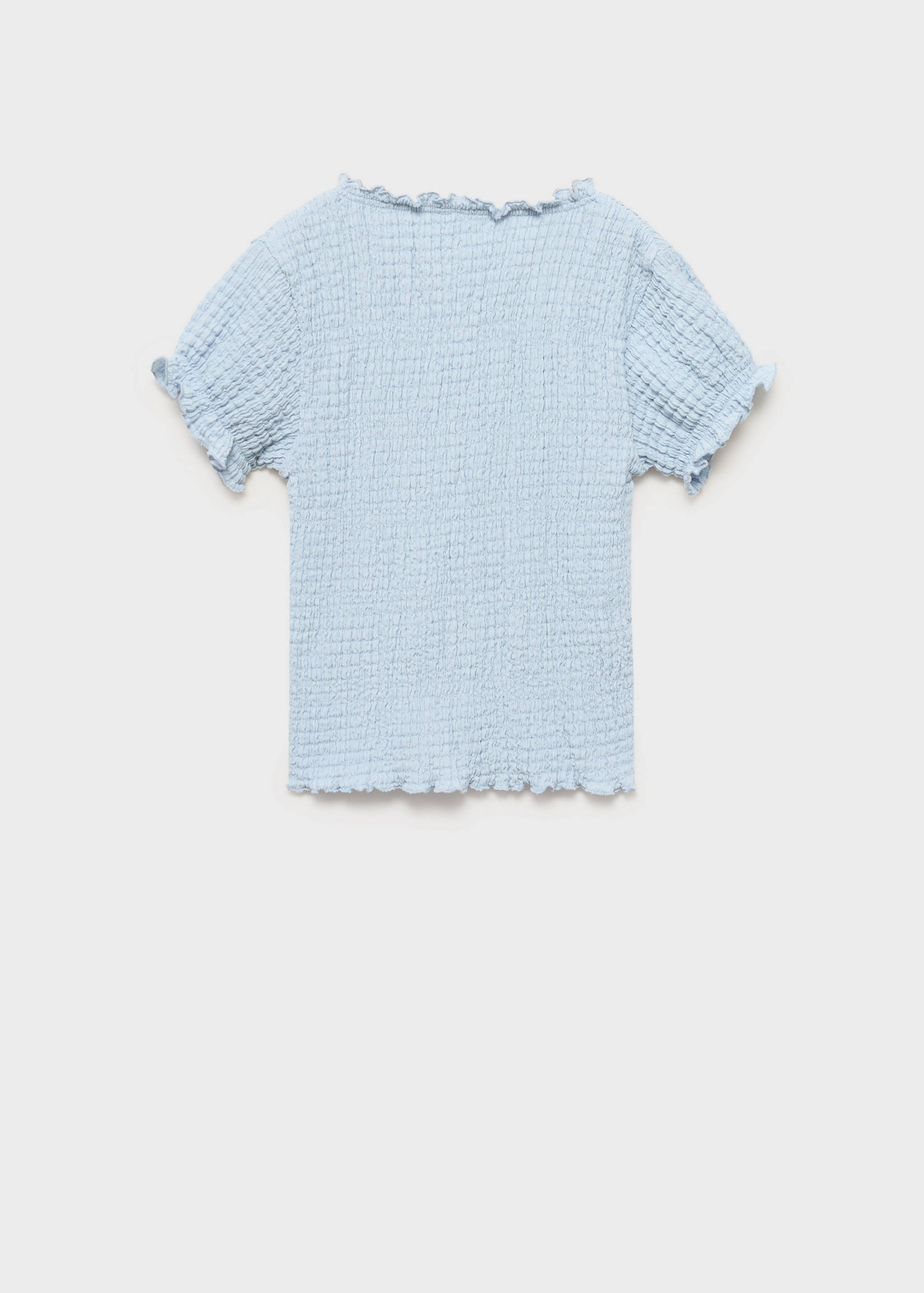 Short-sleeved t-shirt with ruffles - Reverse of the article