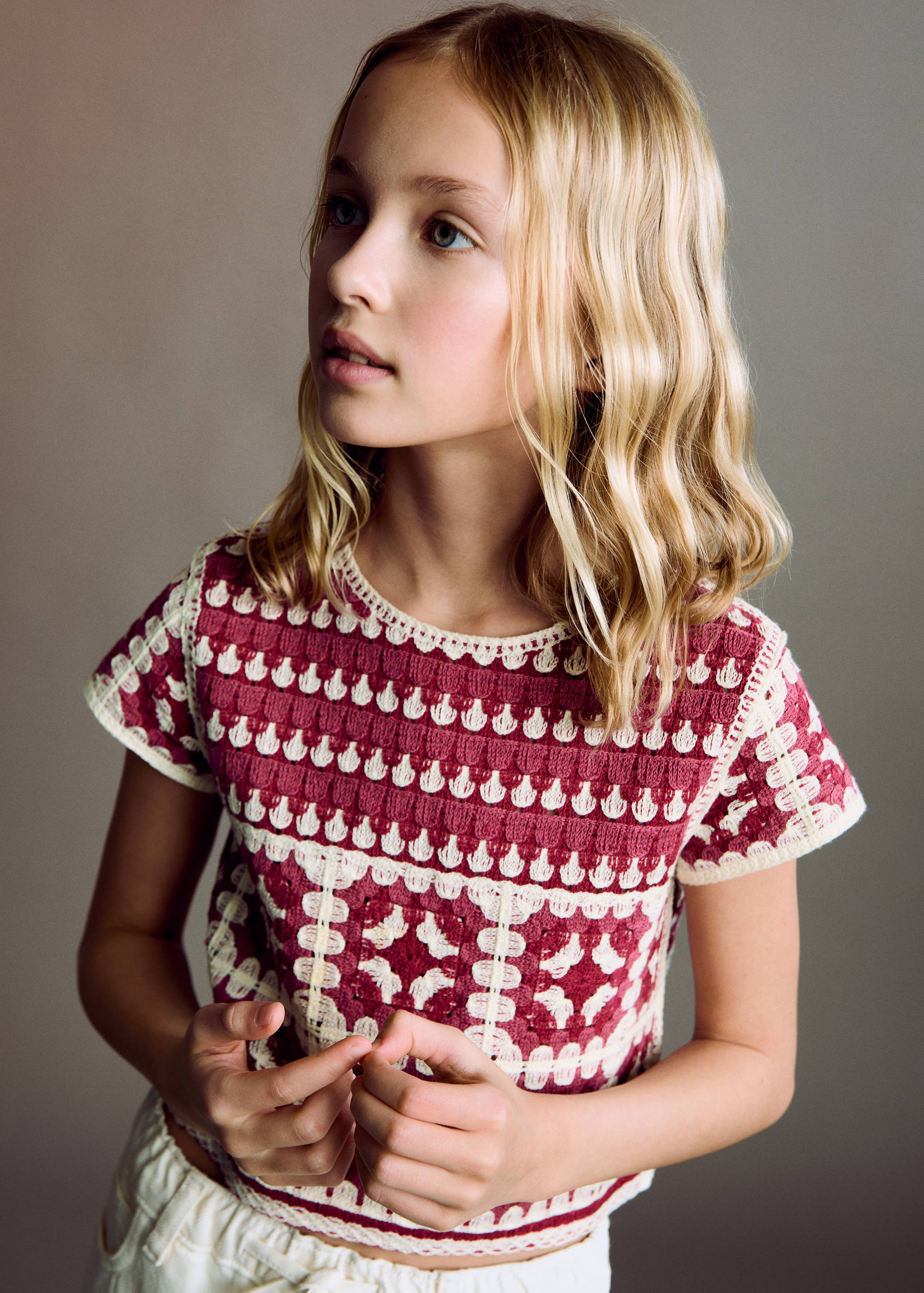 Crop top crochet - Plan moyen