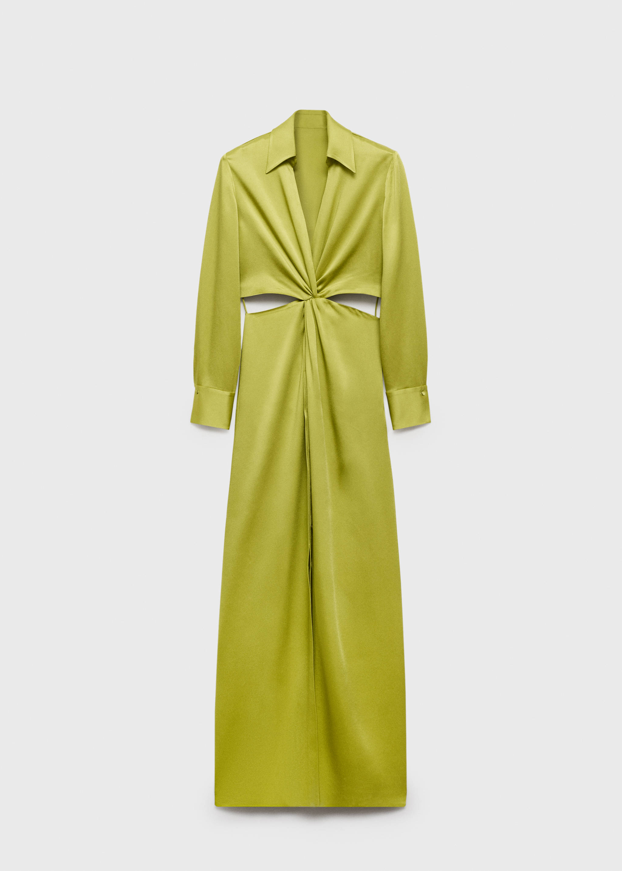 Vestido camisero drapeado aberturas laterales - Artículo sin modelo