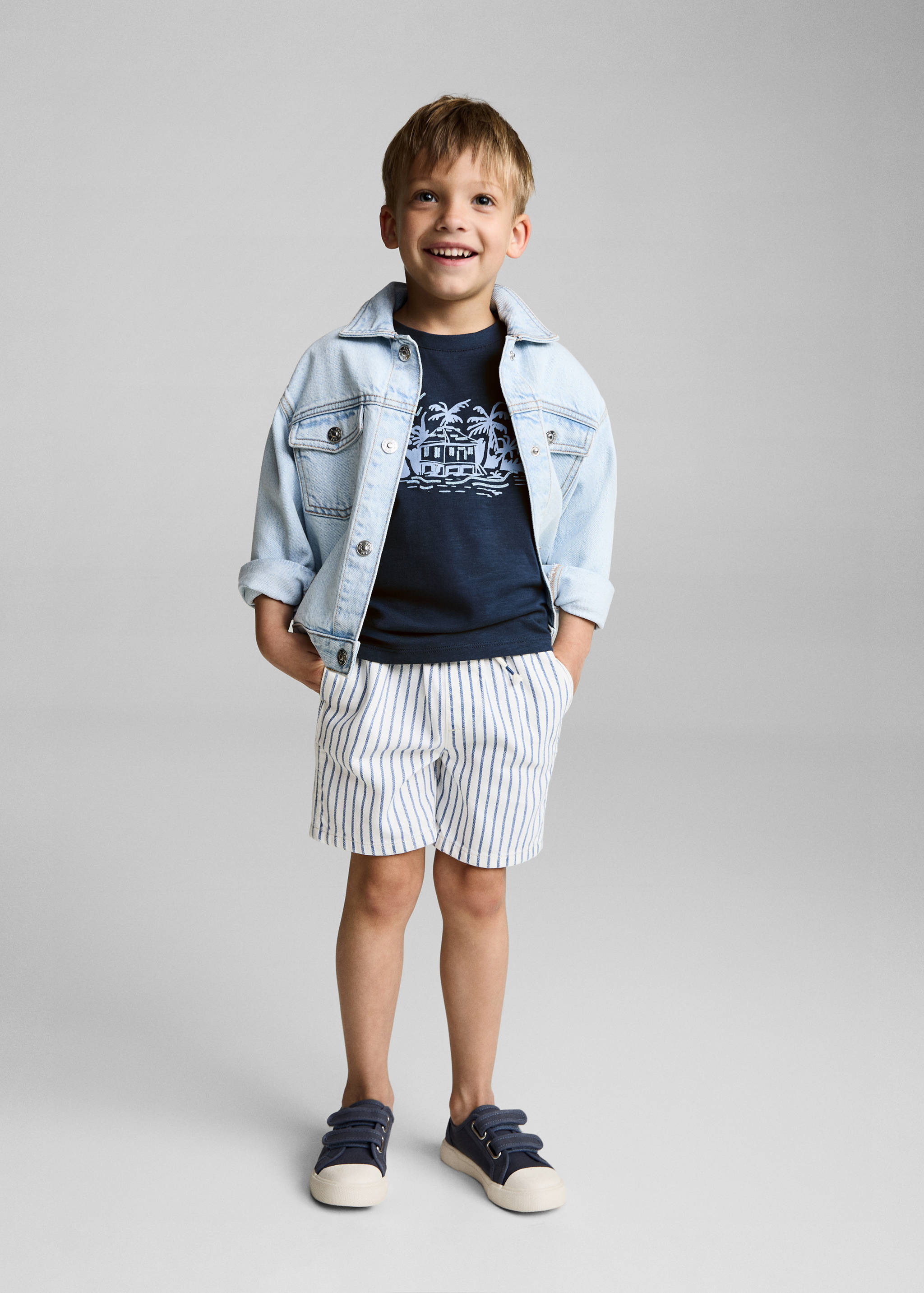 Embossed cotton t-shirt - General plane