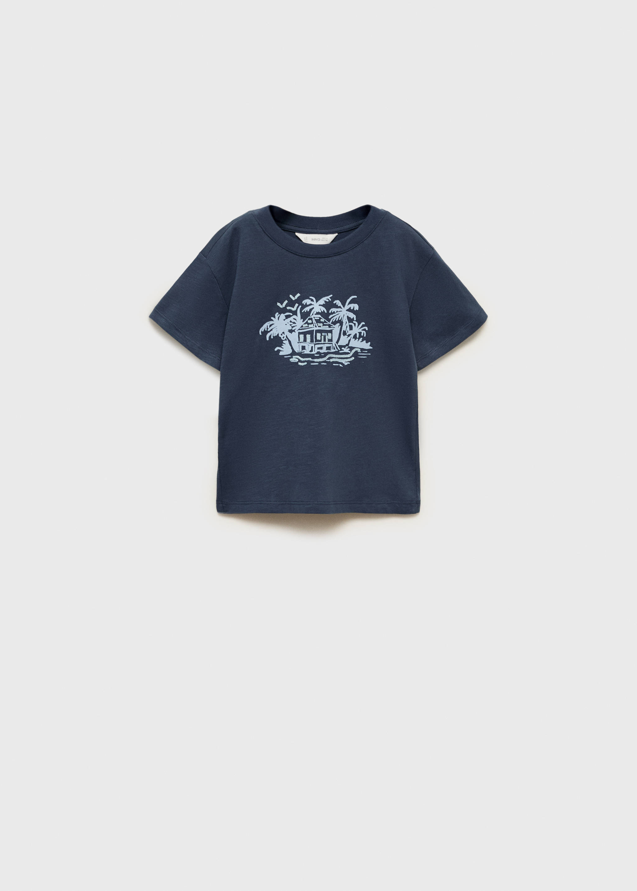 Embossed cotton t-shirt - Article without model