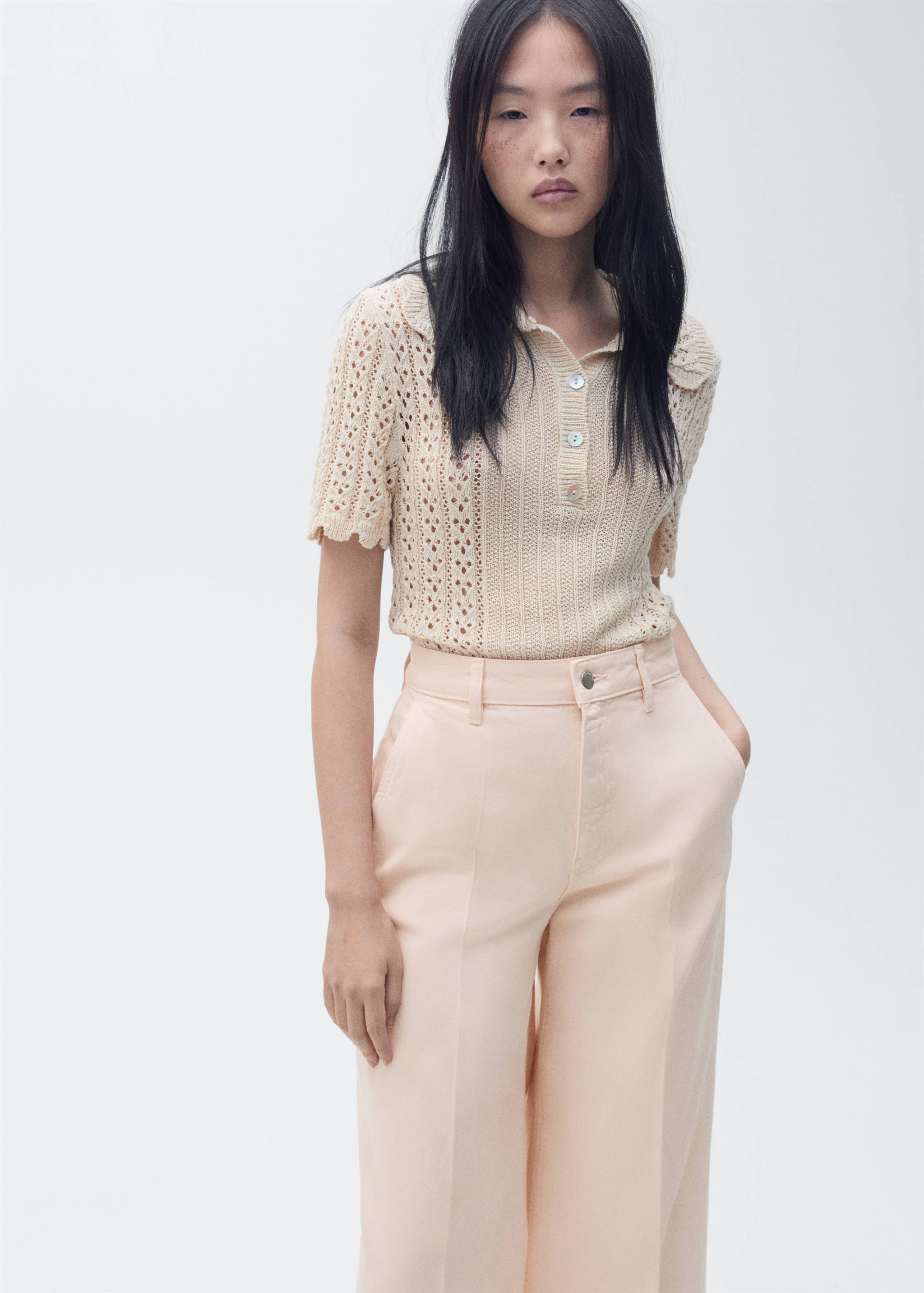 Weit geschnittene High-Waist-Jeans - Detail des Artikels 1