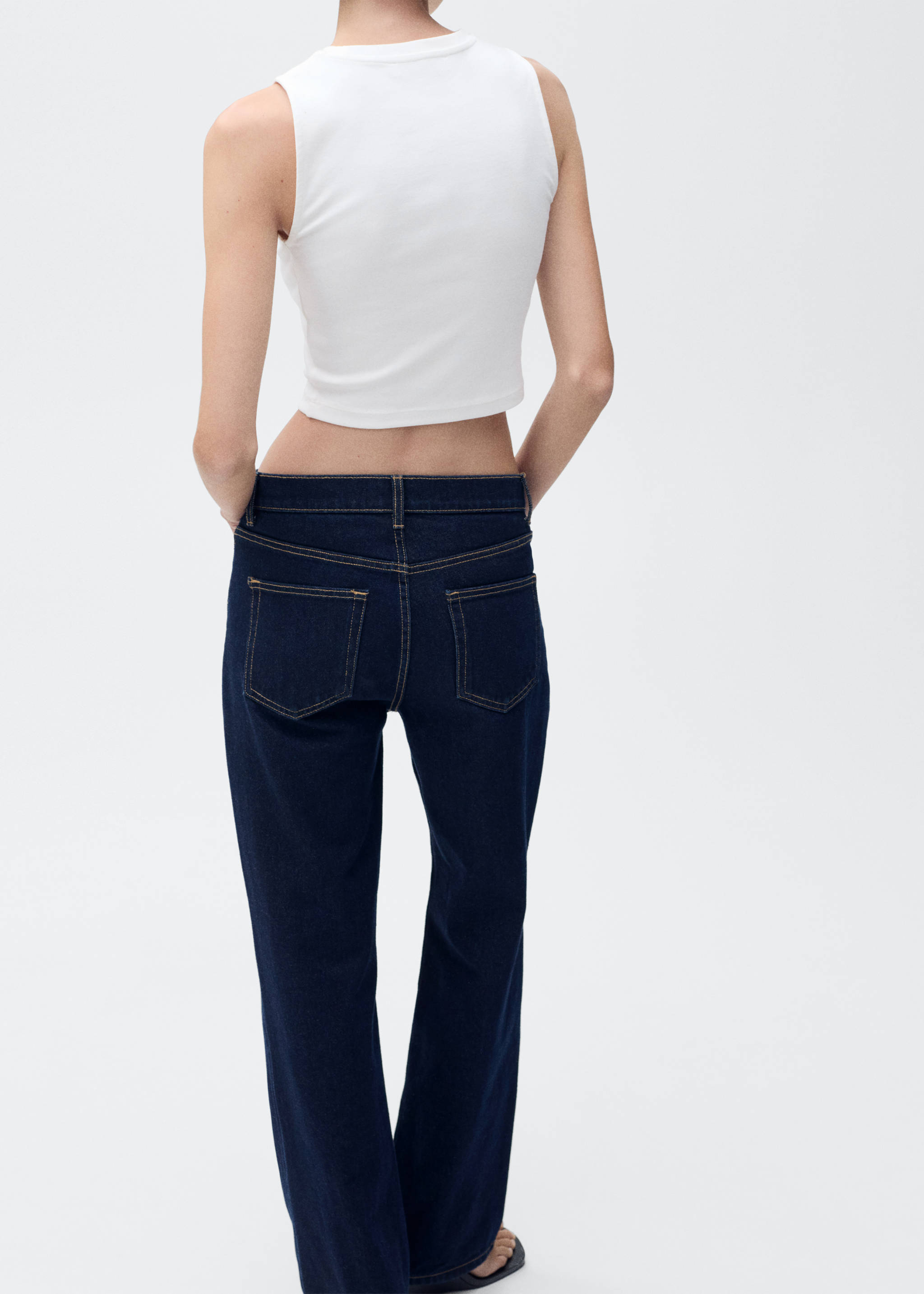 Cotton sleeveless cropped top - Reverse of the article
