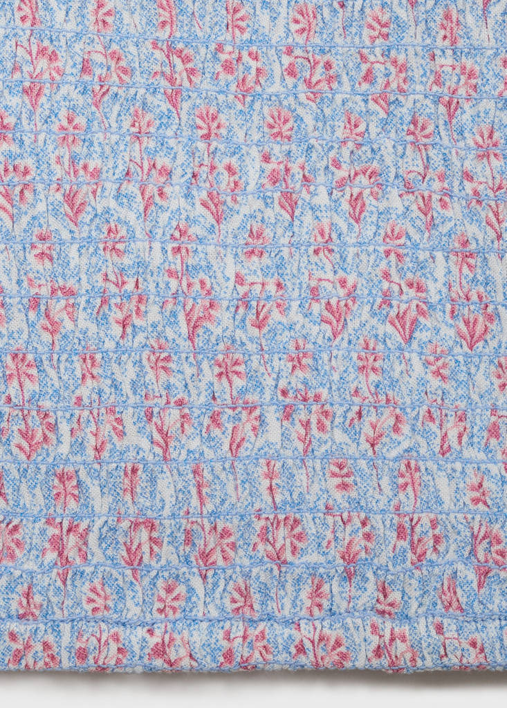 Print off-shoulder top — Sky Blue