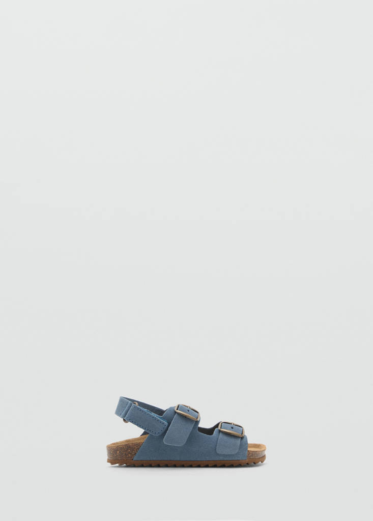 MANGO KIDS - Sandales boucles cuir bleu - 25 - Bébé garçon