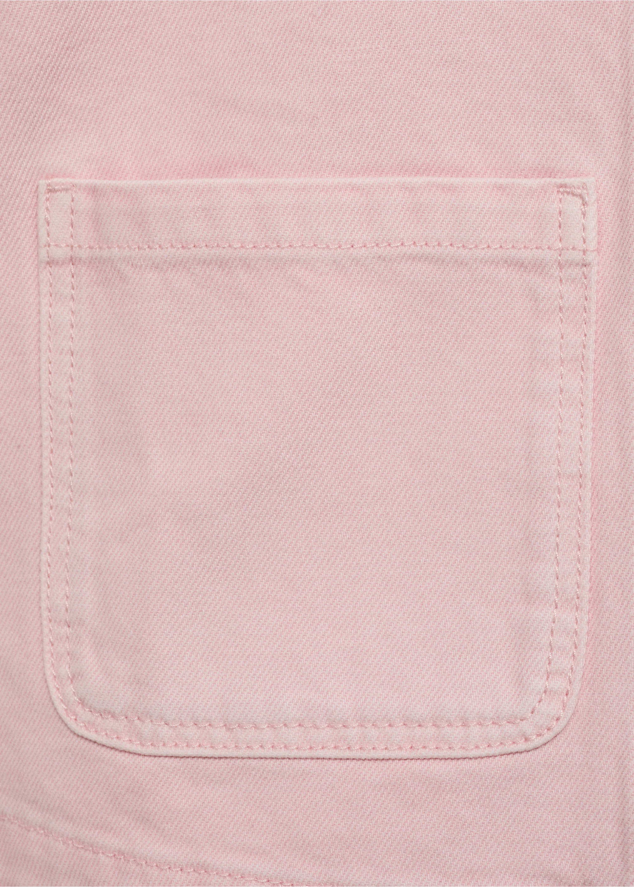 Denim jacket with pockets - Details of the article 0, Pink. Ref: 87026346-00.