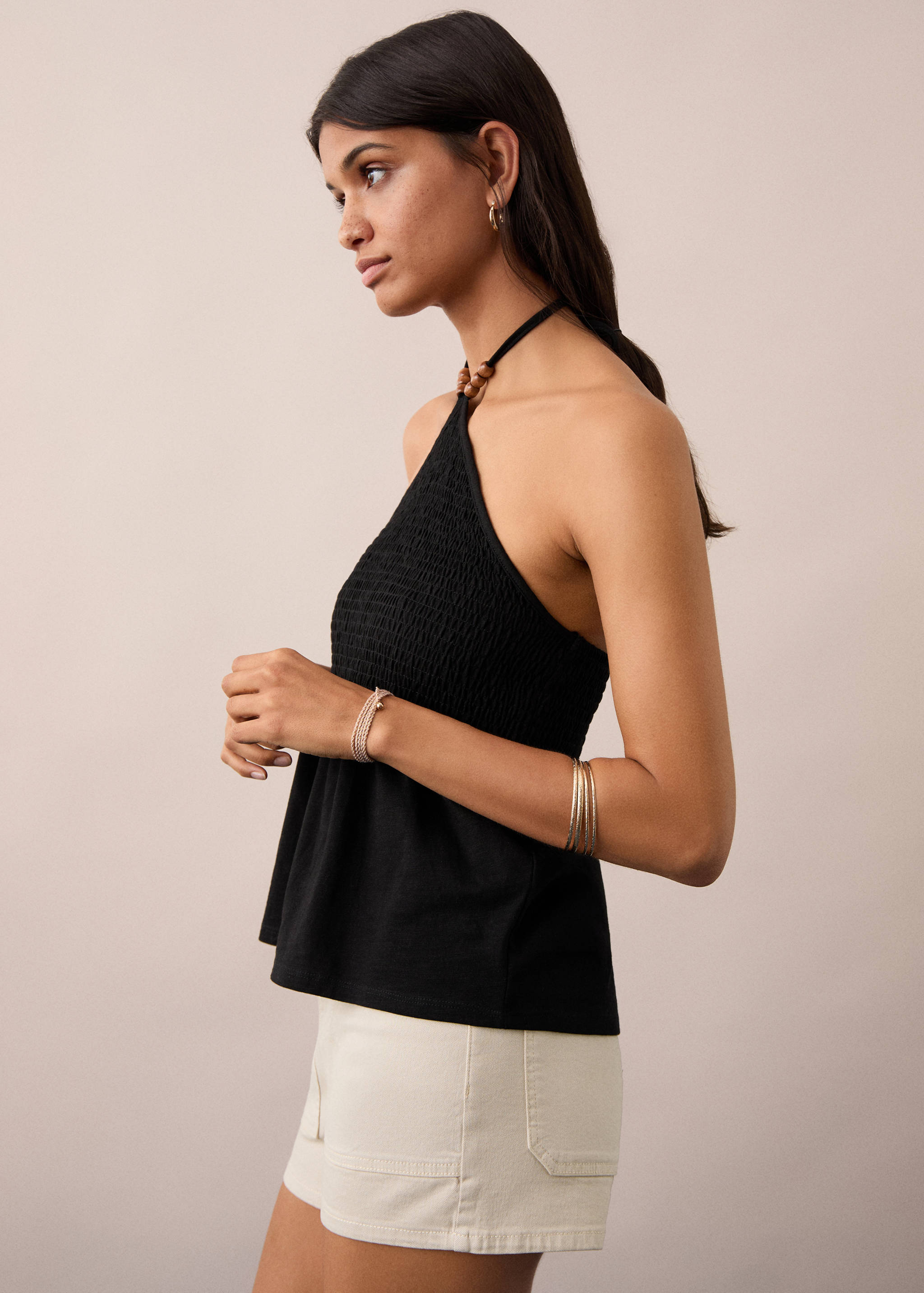 Denim shorts with pockets - Details of the article 2