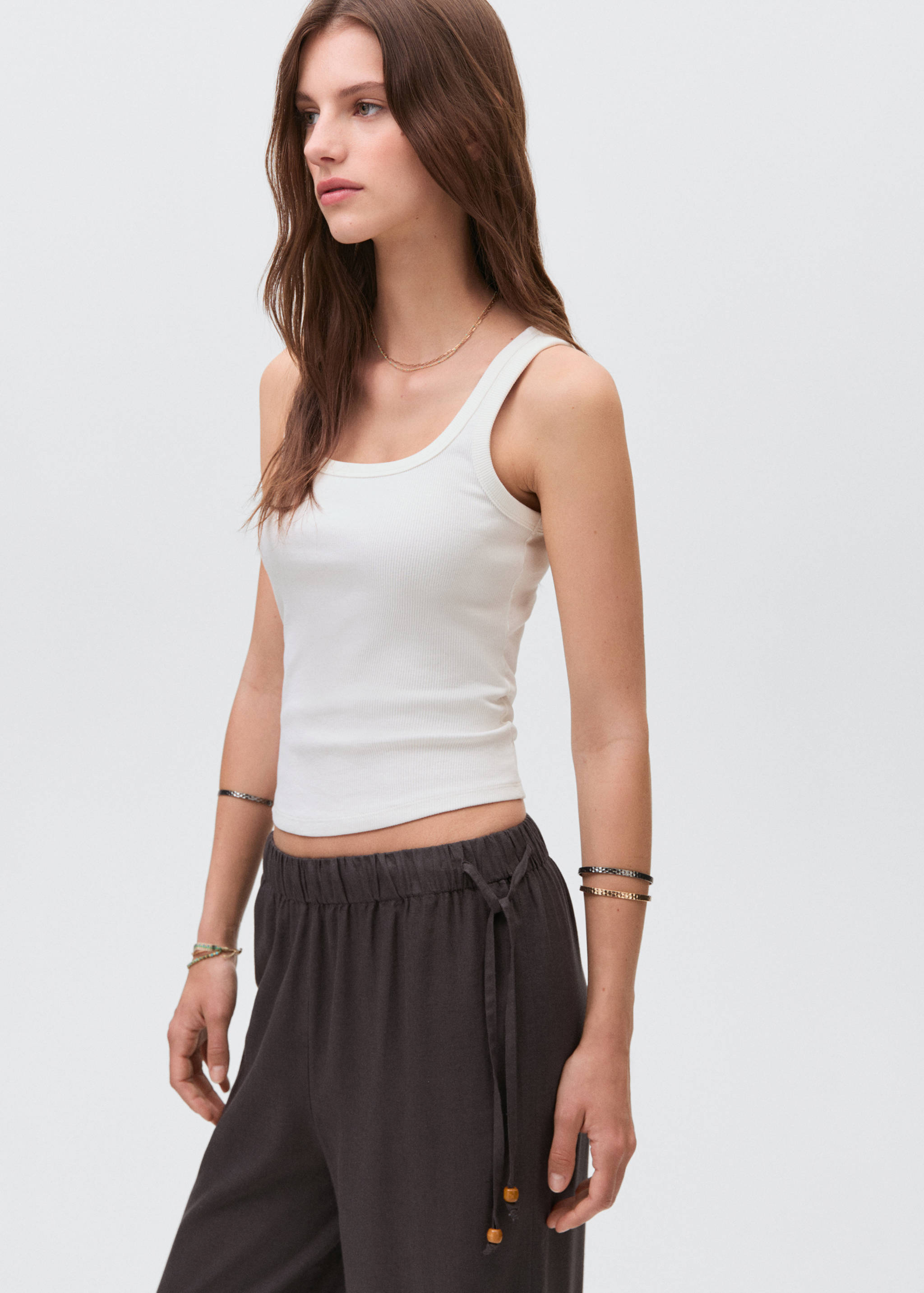 Long linen trousers - Details of the article 1