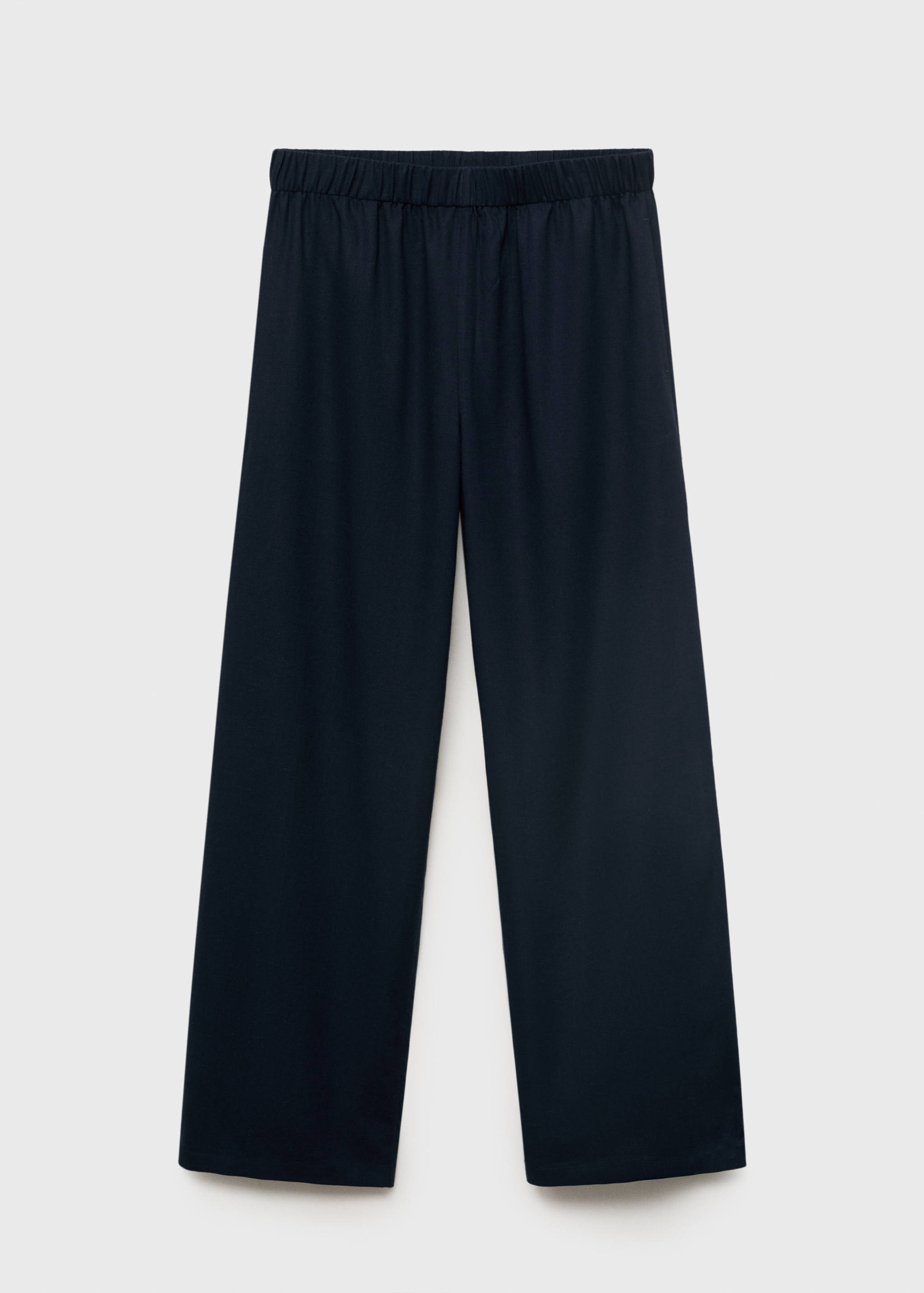 Straight linen-blend pants - Article without model