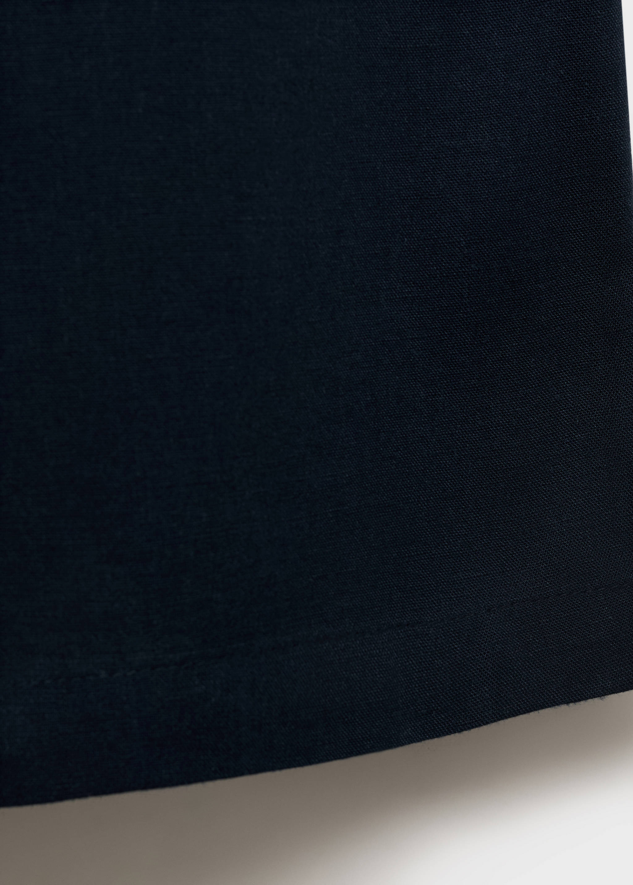 Straight linen-blend pants - Details of the article 0