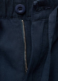 Cotton-linen jogger trousers — Navy 4