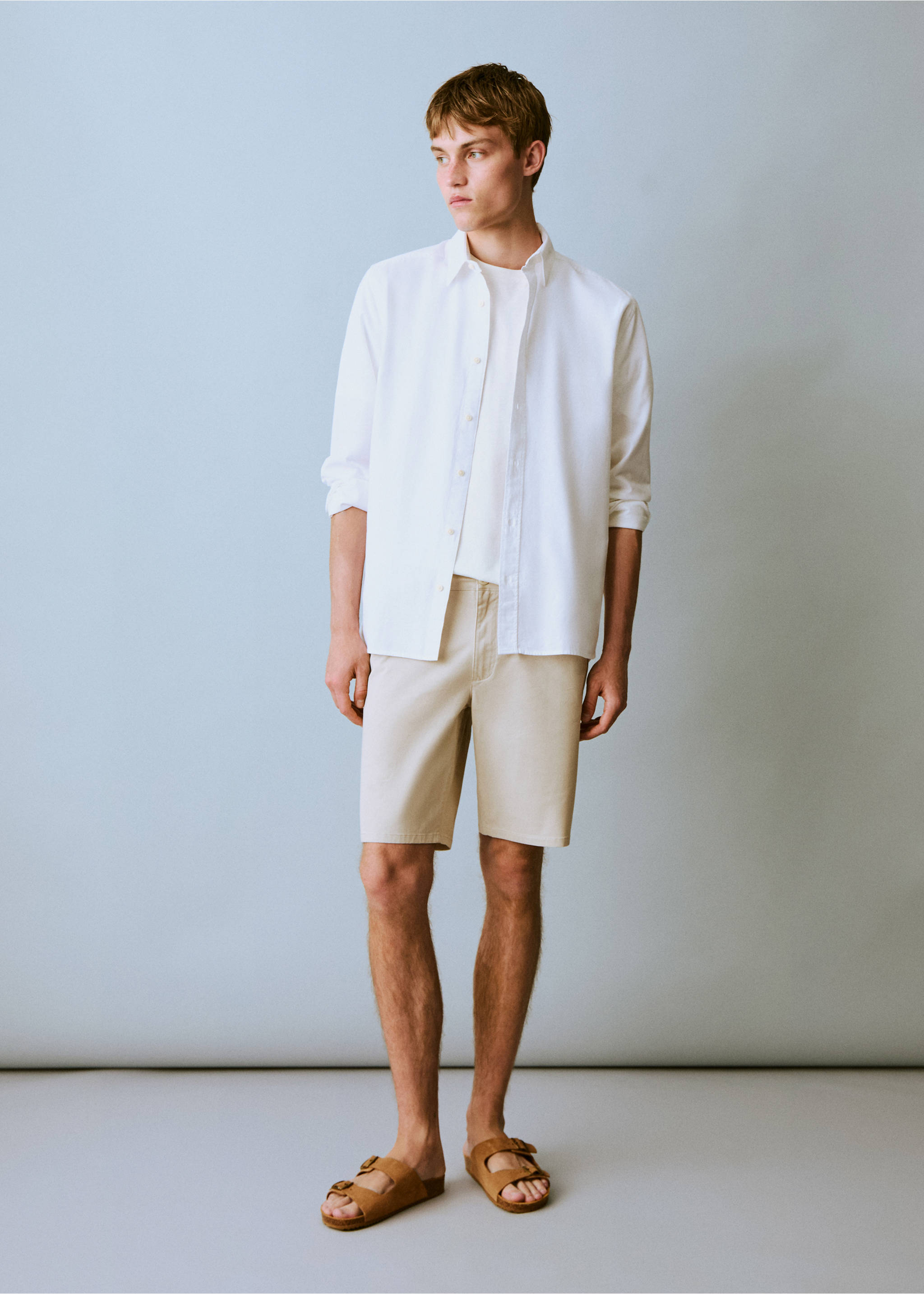 Bermudas algodón - Plano general, Beige. Ref: 87026357-00.