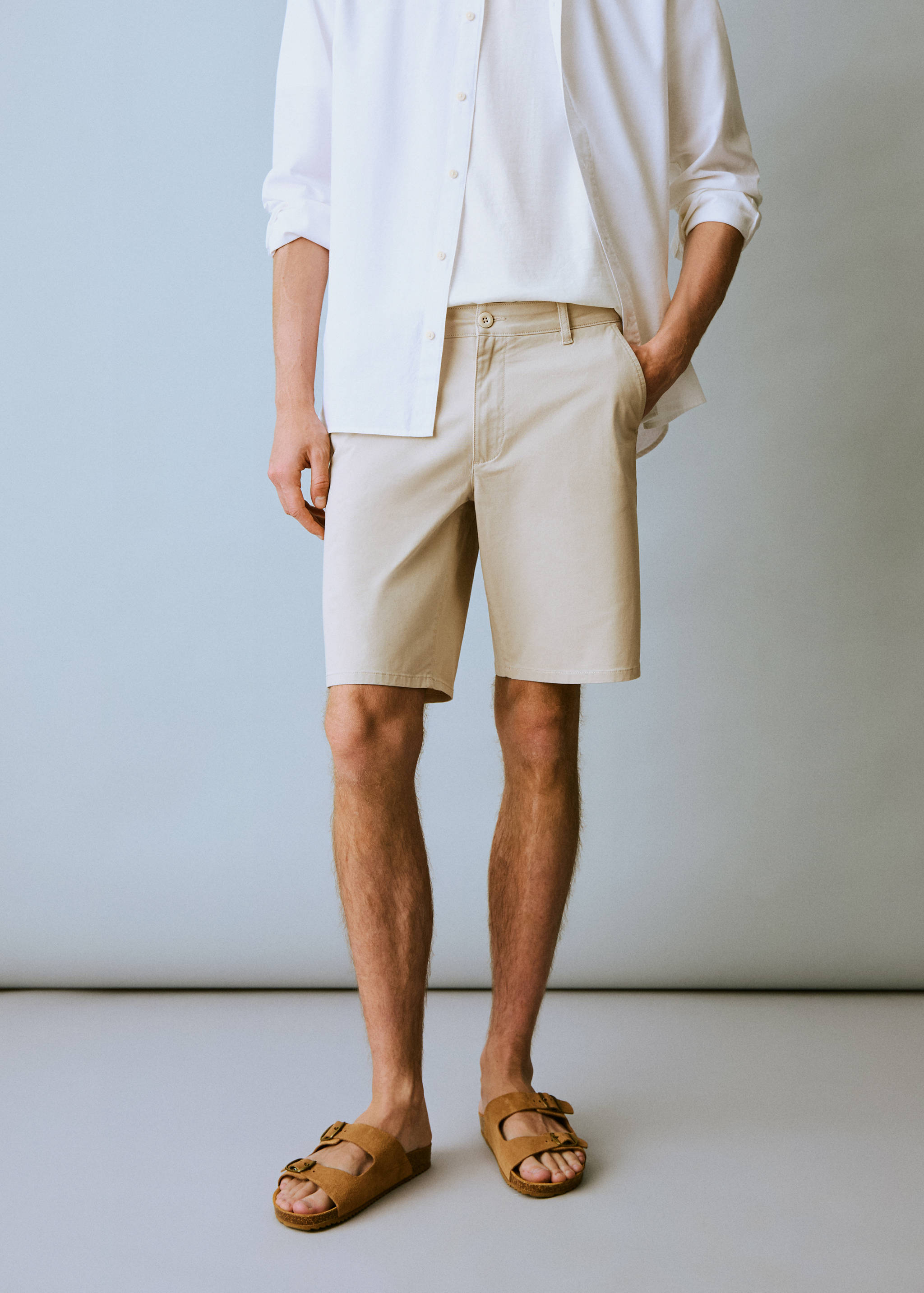 Cotton Bermuda shorts - Medium plane