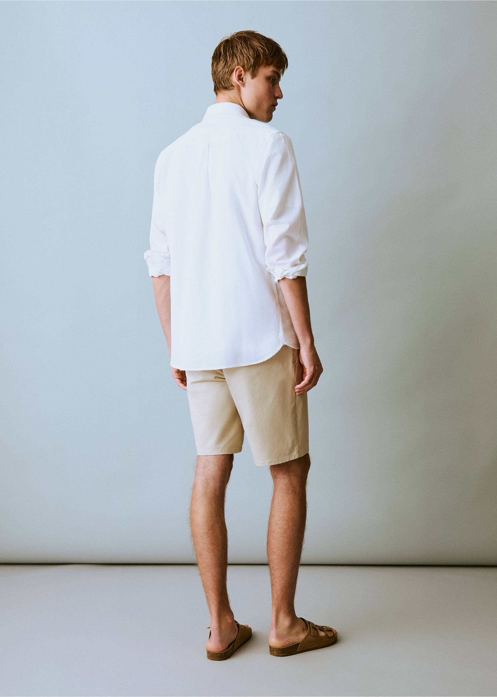 Bermudas algodón - Reverso del artículo, Beige. Ref: 87026357-00.