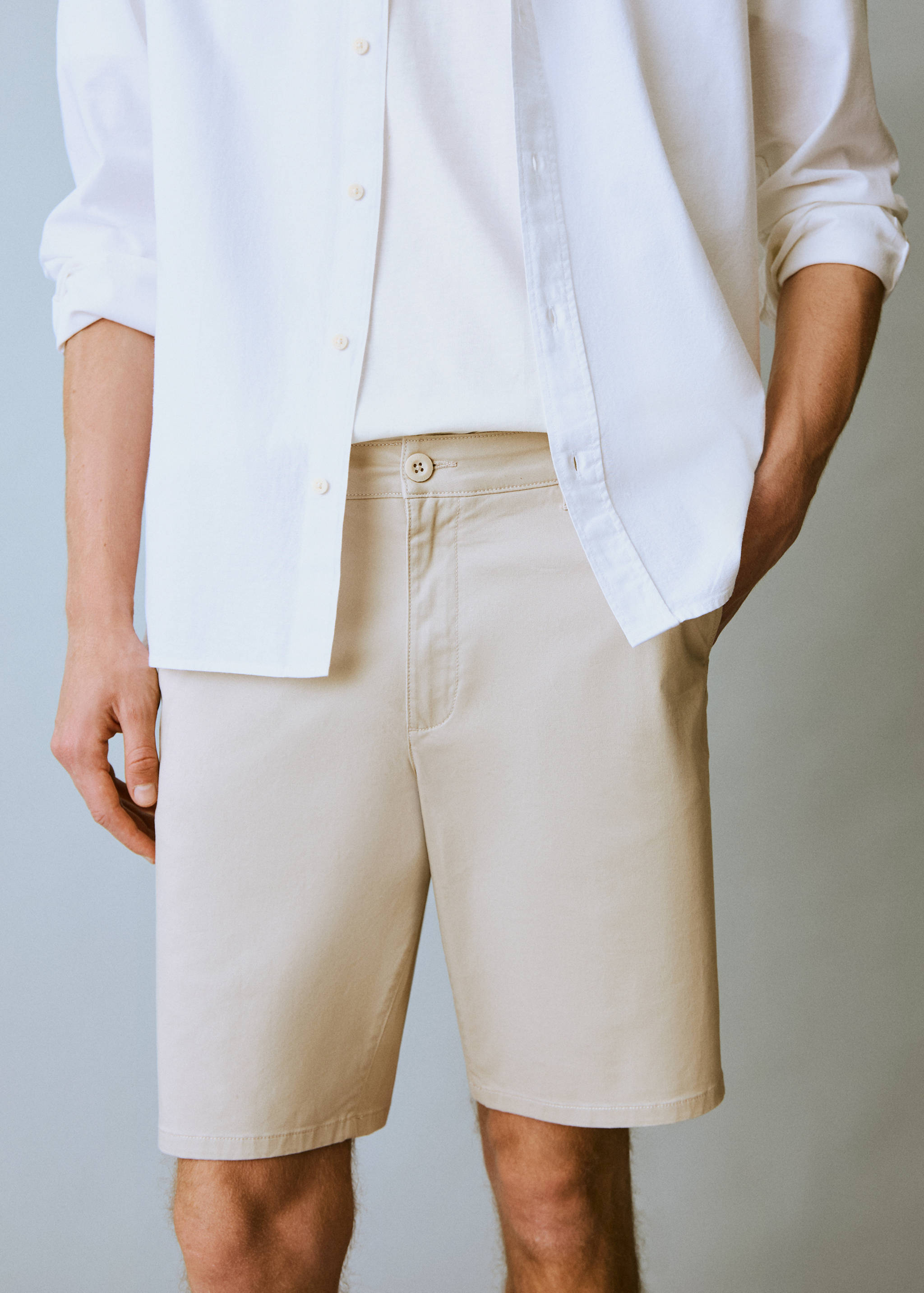 Cotton Bermuda shorts - Details of the article 1