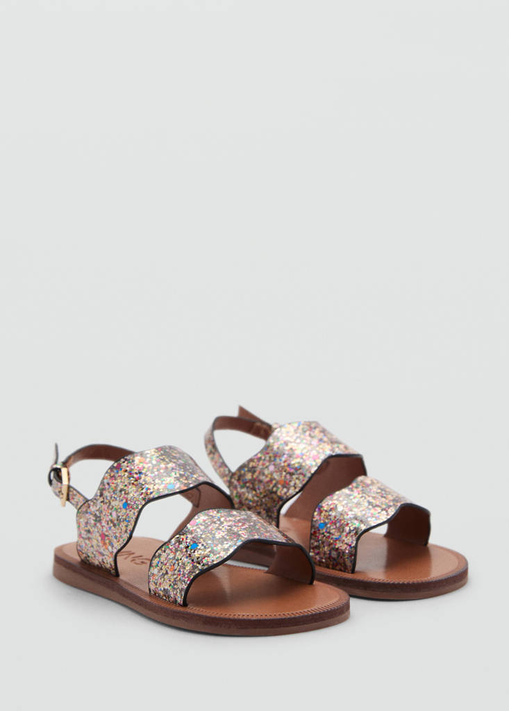 Sandals with glitter strap — Light/Pastel Purple