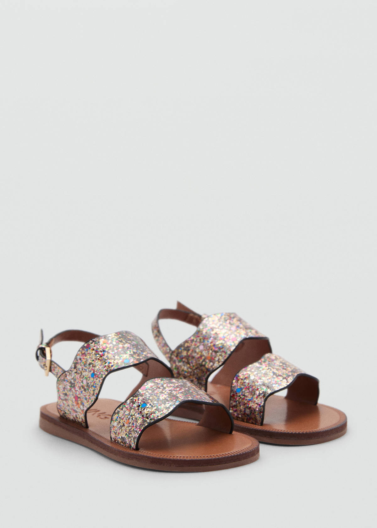 Sandals with glitter strap — Light/Pastel Purple
