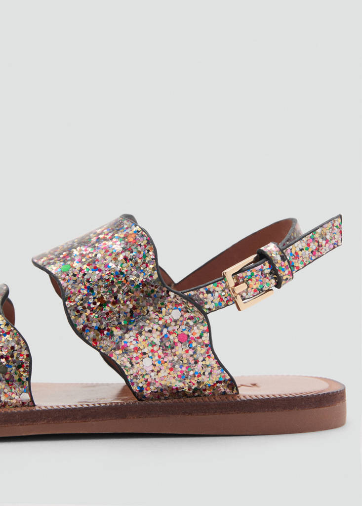 Sandals with glitter strap — Light/Pastel Purple