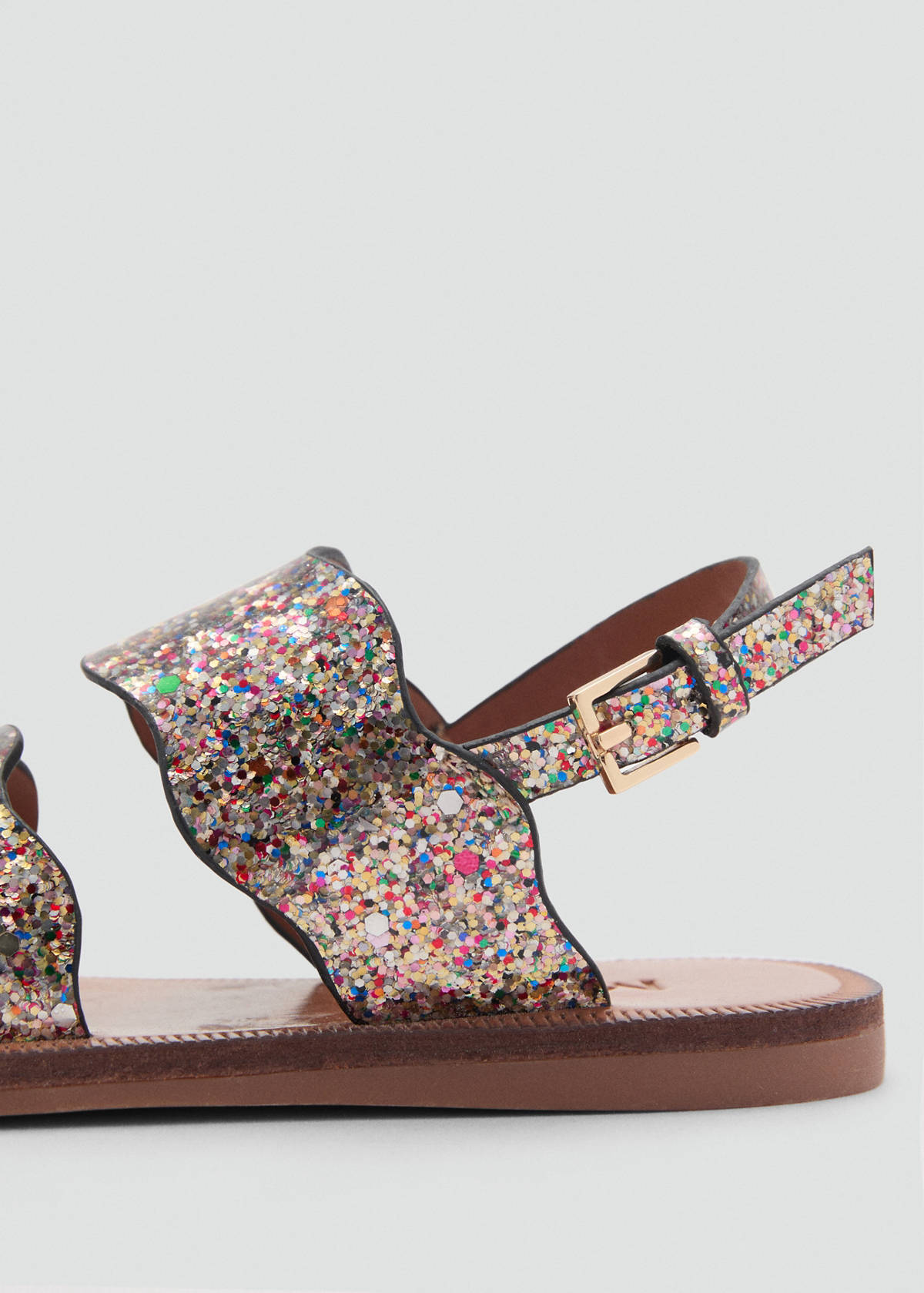 Sandals with glitter strap — Light/Pastel Purple