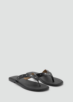 Studded leather sandals — Black 2